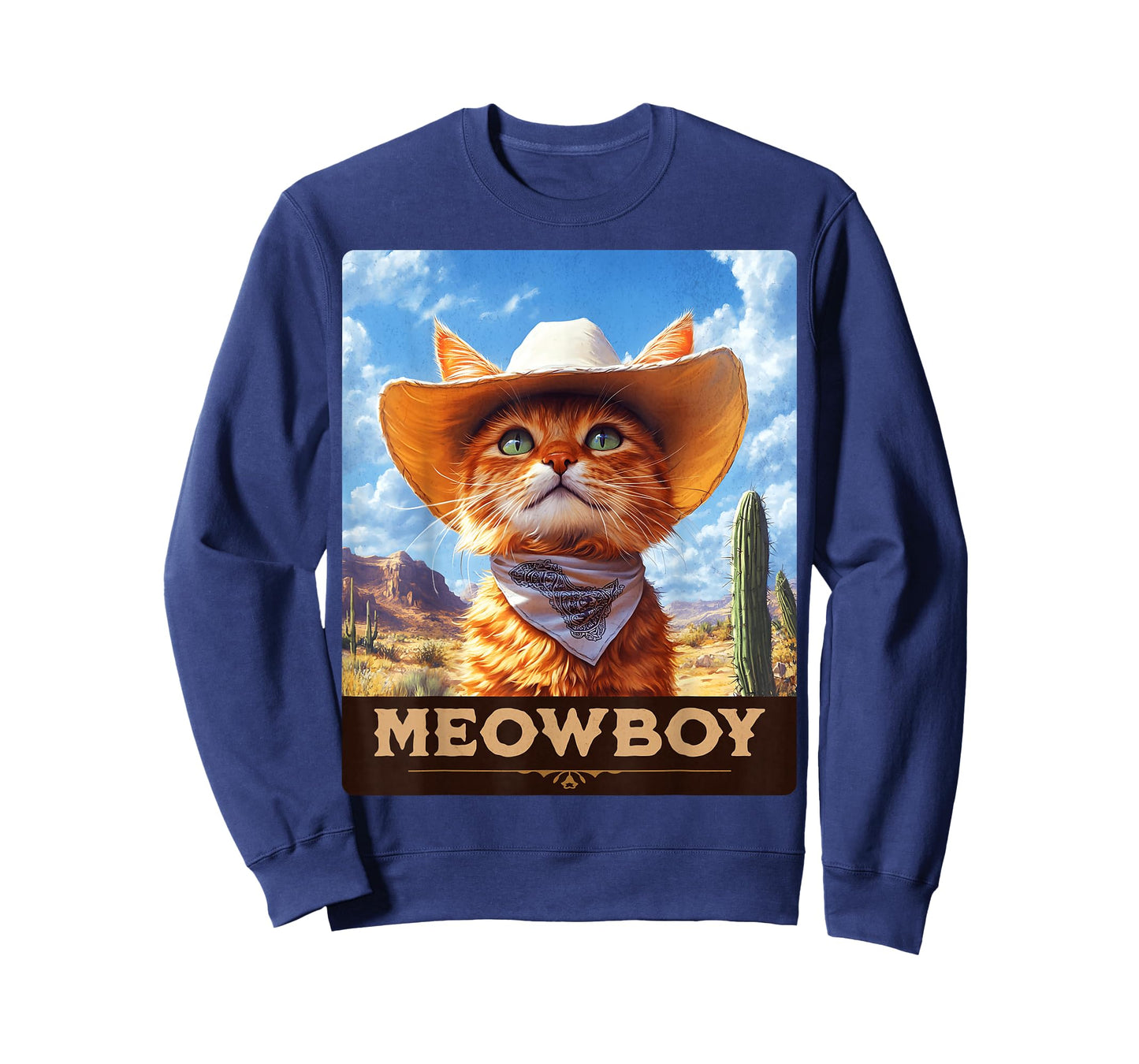 Meowboy: Cowboy Kitten, Western Whiskers, Cat T-Shirt