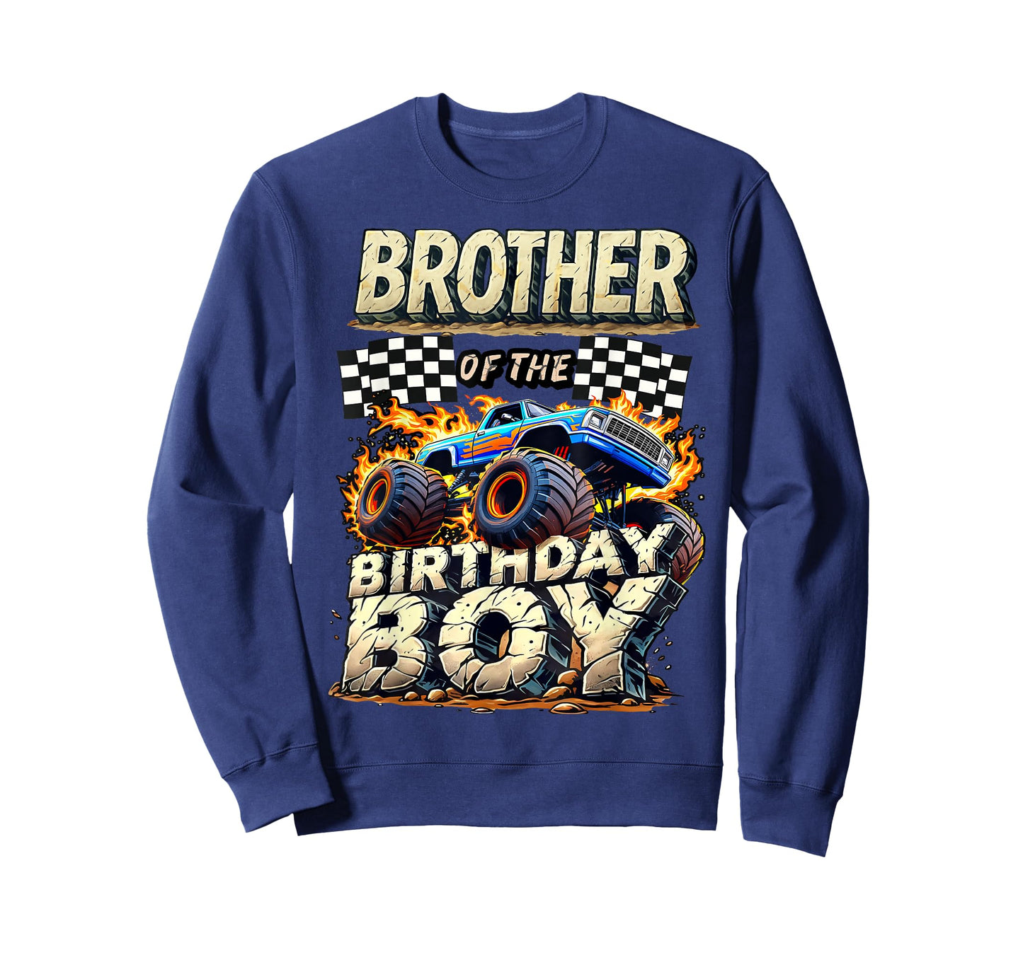 Brother Of The Birthday Boy Monster Truck Family Matching T-Shirt