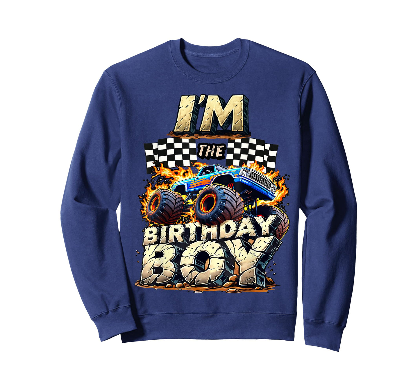 I'm The Birthday Boy Monter Truck Family Matching Party T-Shirt