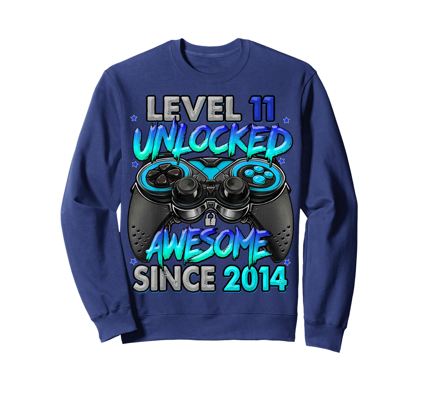 Level 11 Unlocked Awesome Since 2014 11th Birthday Gaming T-Shirt