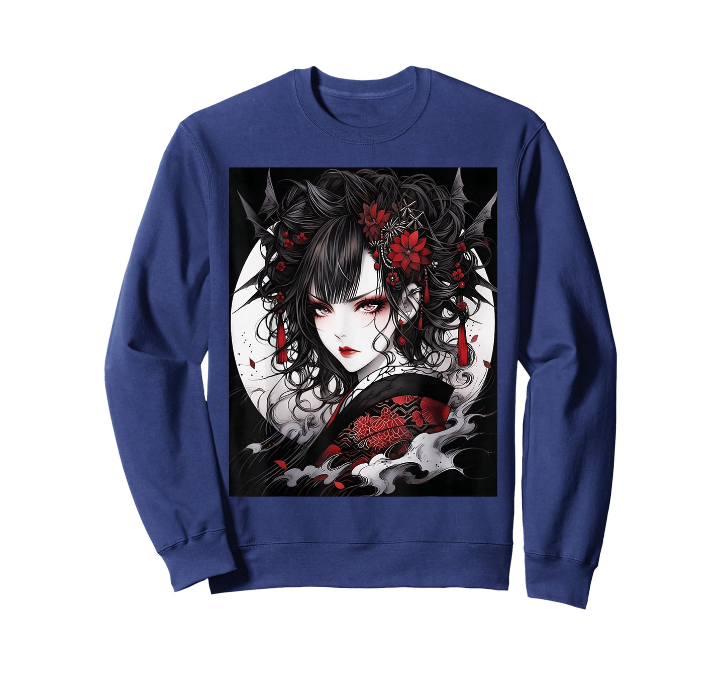 Enigmatic Enchantress: Japanese Gothic Girl Graphic Design T-Shirt
