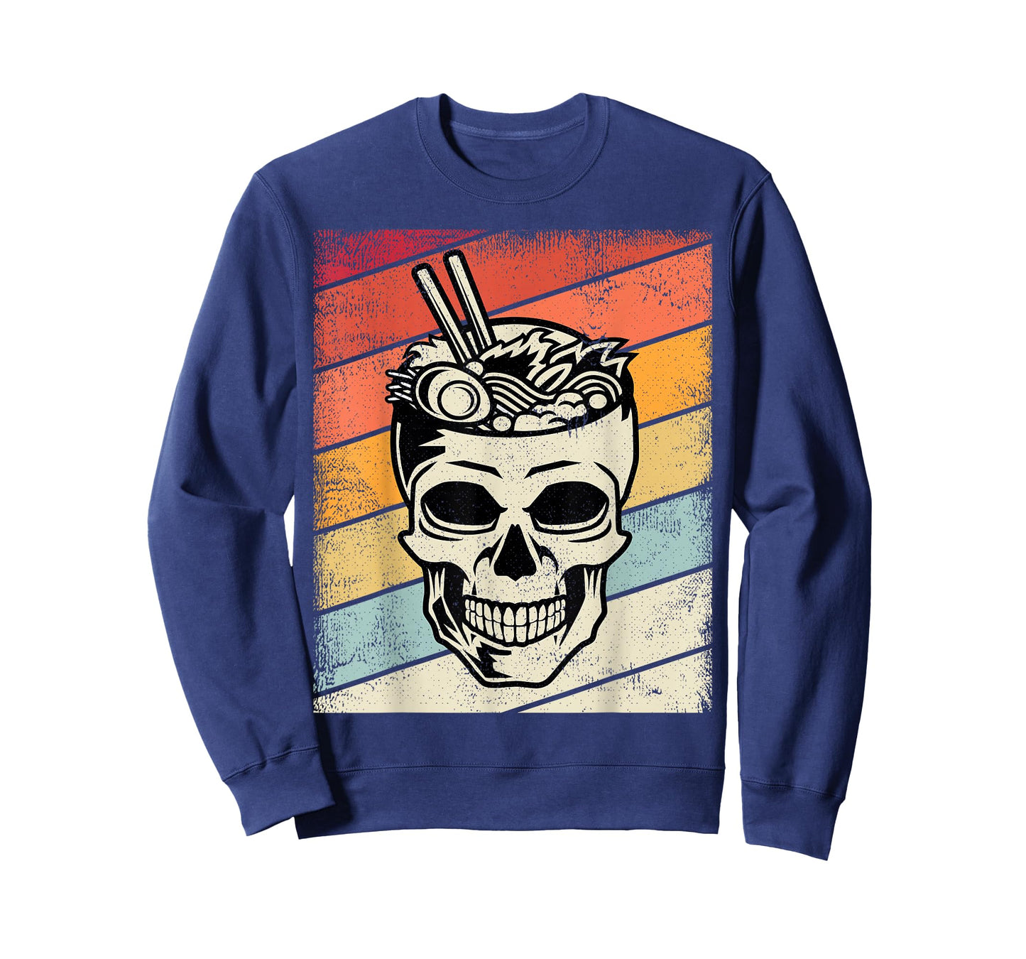 Vintage Ramen Noodles Skull Retro Graphic Kids, Youth T-Shirt