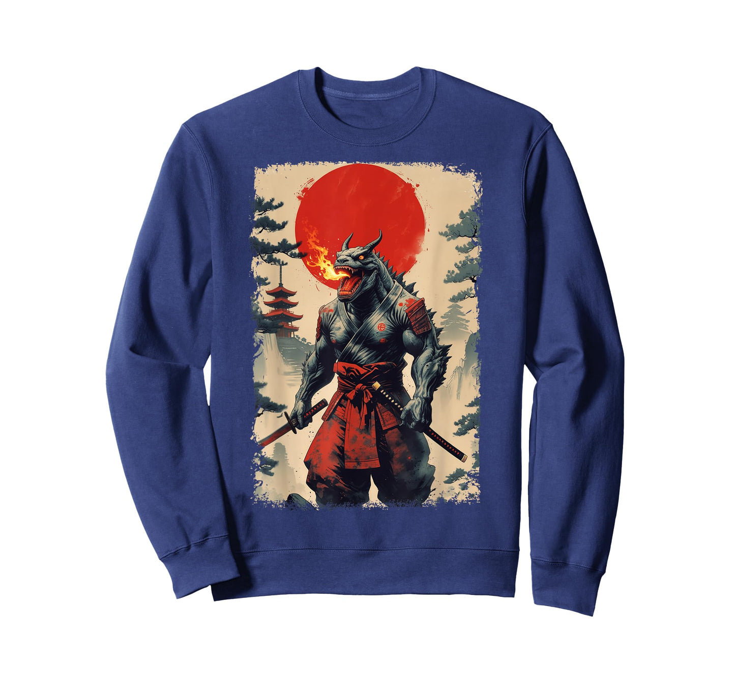 Samurai Japanese Monster Kaiju Vintage Ukiyo-e Art Anime T-Shirt