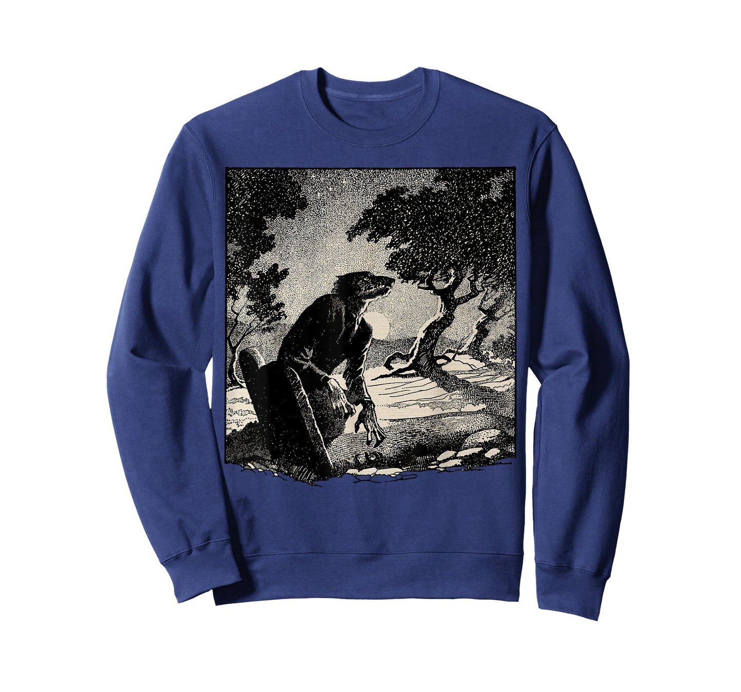 Cemetery Halloween Monster Vintage Horror Movie Werewolf T-Shirt