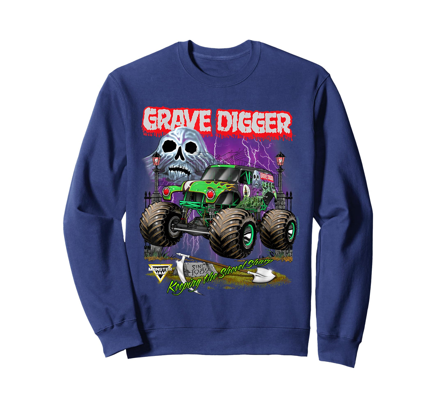 Monster Jam Grave Digger Shovel Sharp T-Shirt