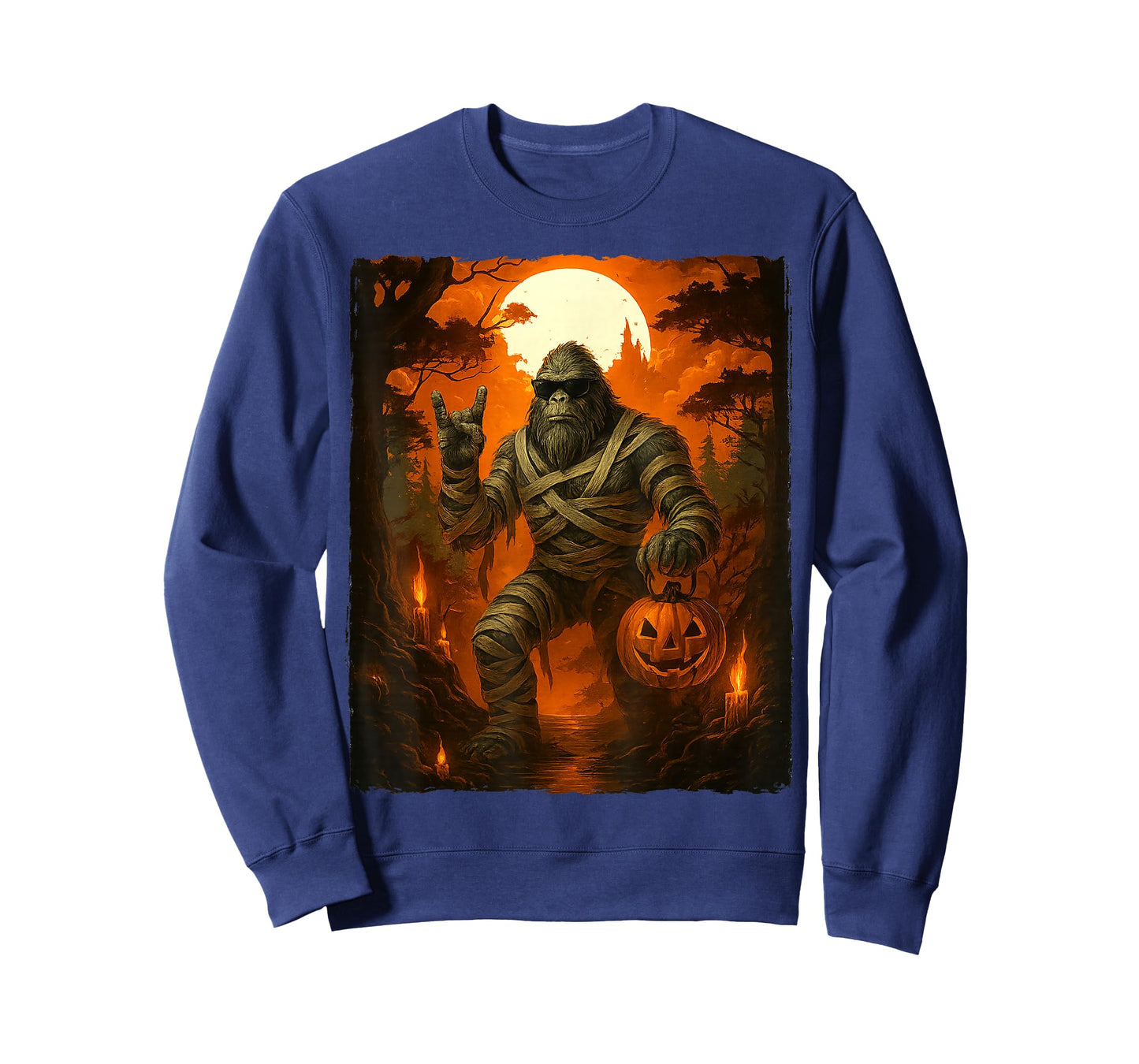Funny Jack O lantern Mummy Bigfoot Halloween Costumes Mens T-Shirt