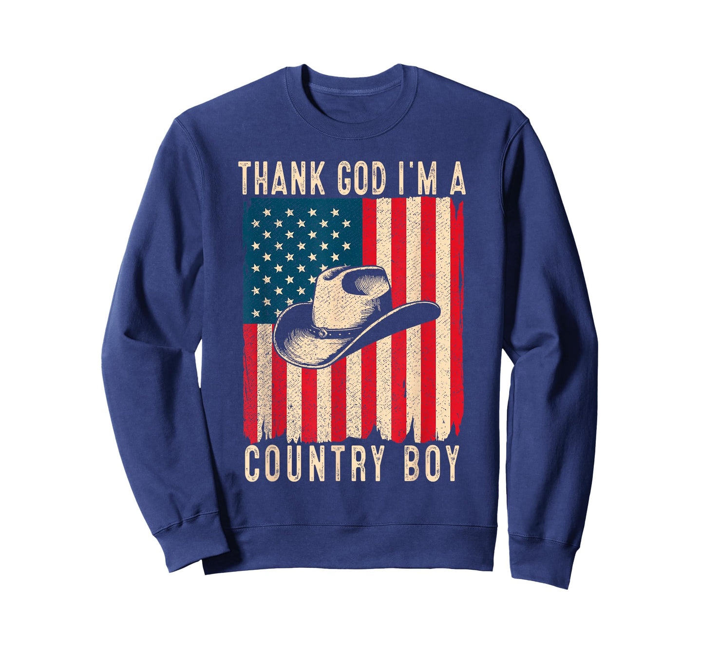 Thank God I'm A Country Music Boy Cowboy Western Retro T-Shirt