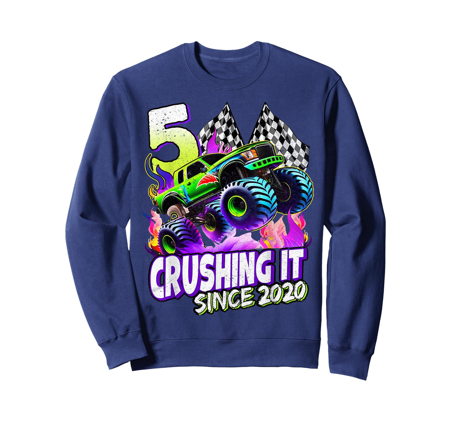 Birthday Boys Monster Truck 5 Year Old 5th Birthday Party T-Shirt