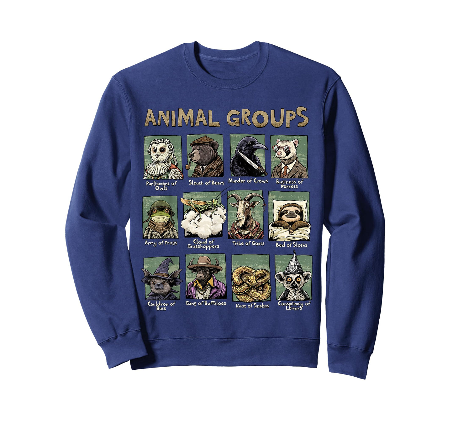 Animal Groups Unveiled - Educational Wildlife Design T-Shirt