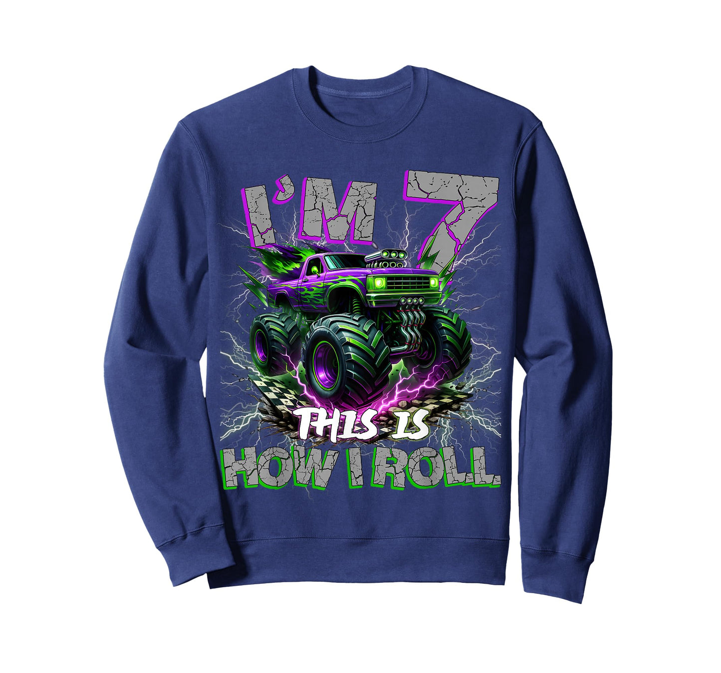 Im 7 Years Olds Monster Truck 7th Birthday Boy Gifts Outfit T-Shirt