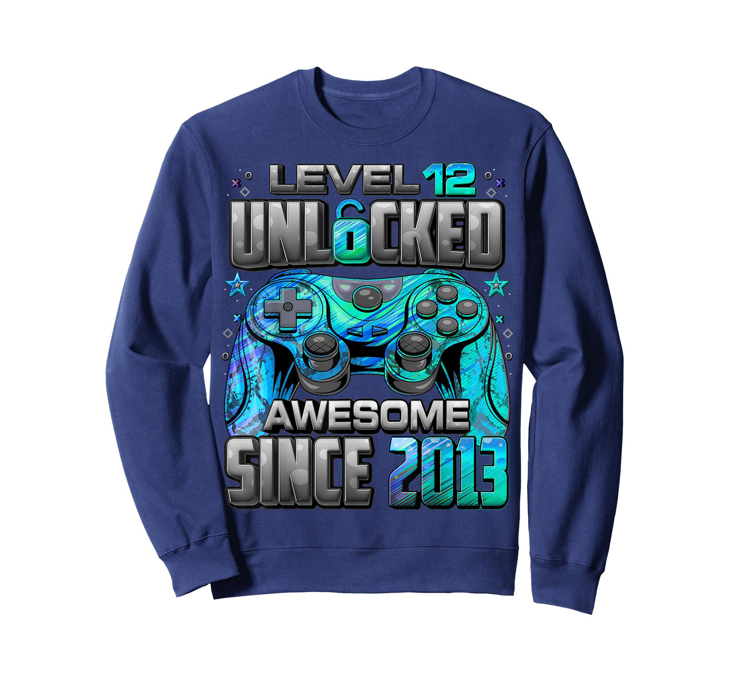 Level 12 Unlocked Awesome Since 2013 12th Birthday Gaming T-Shirt