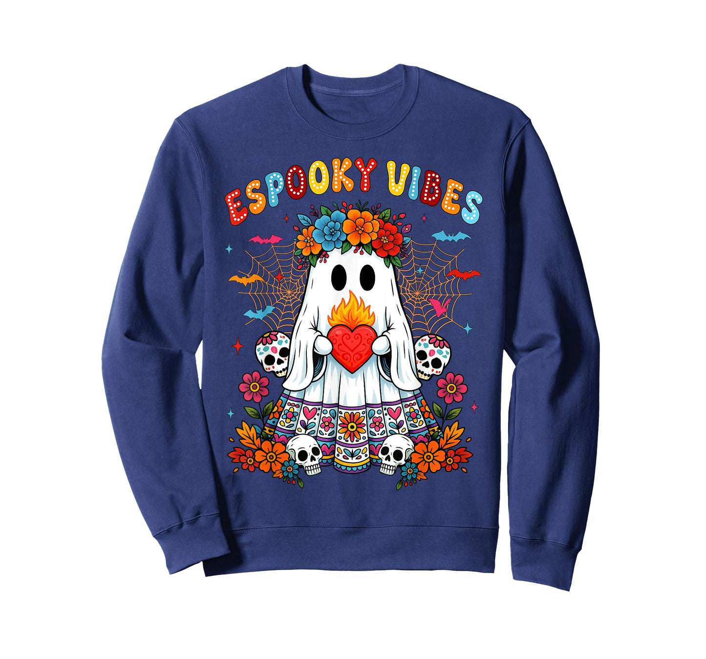 Espooky Vibes Day of The Dead Mexican Halloween Ghost Women T-Shirt