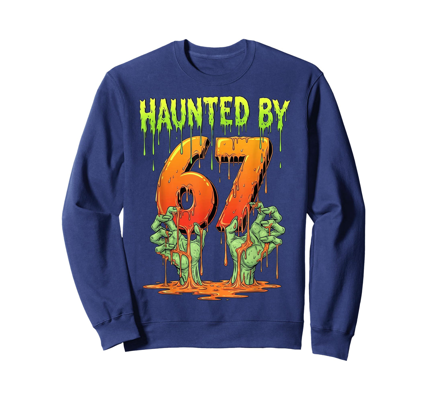 Haunted by 67 Funny Halloween Spooky Season Pumpkin Ghost T-Shirt