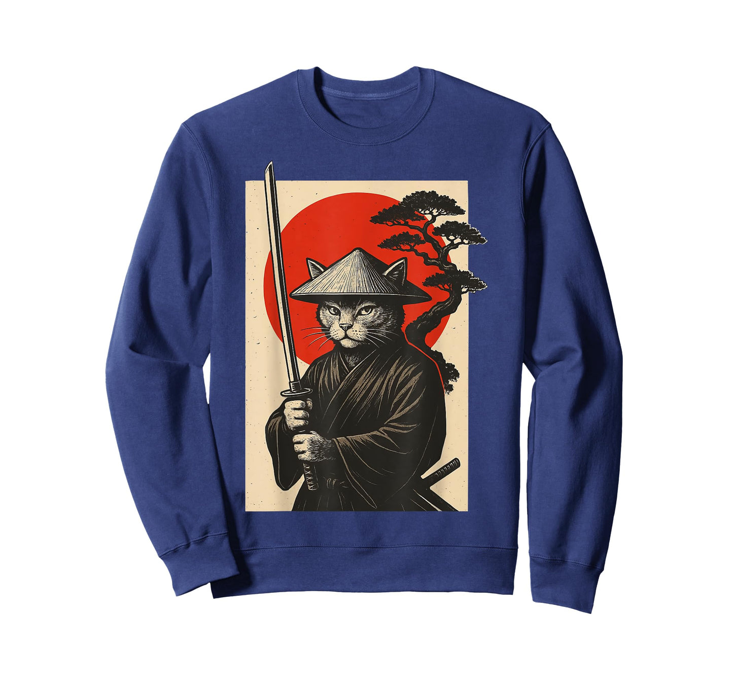 Cat Samurai Japanese Sword Anime Cat T-Shirt