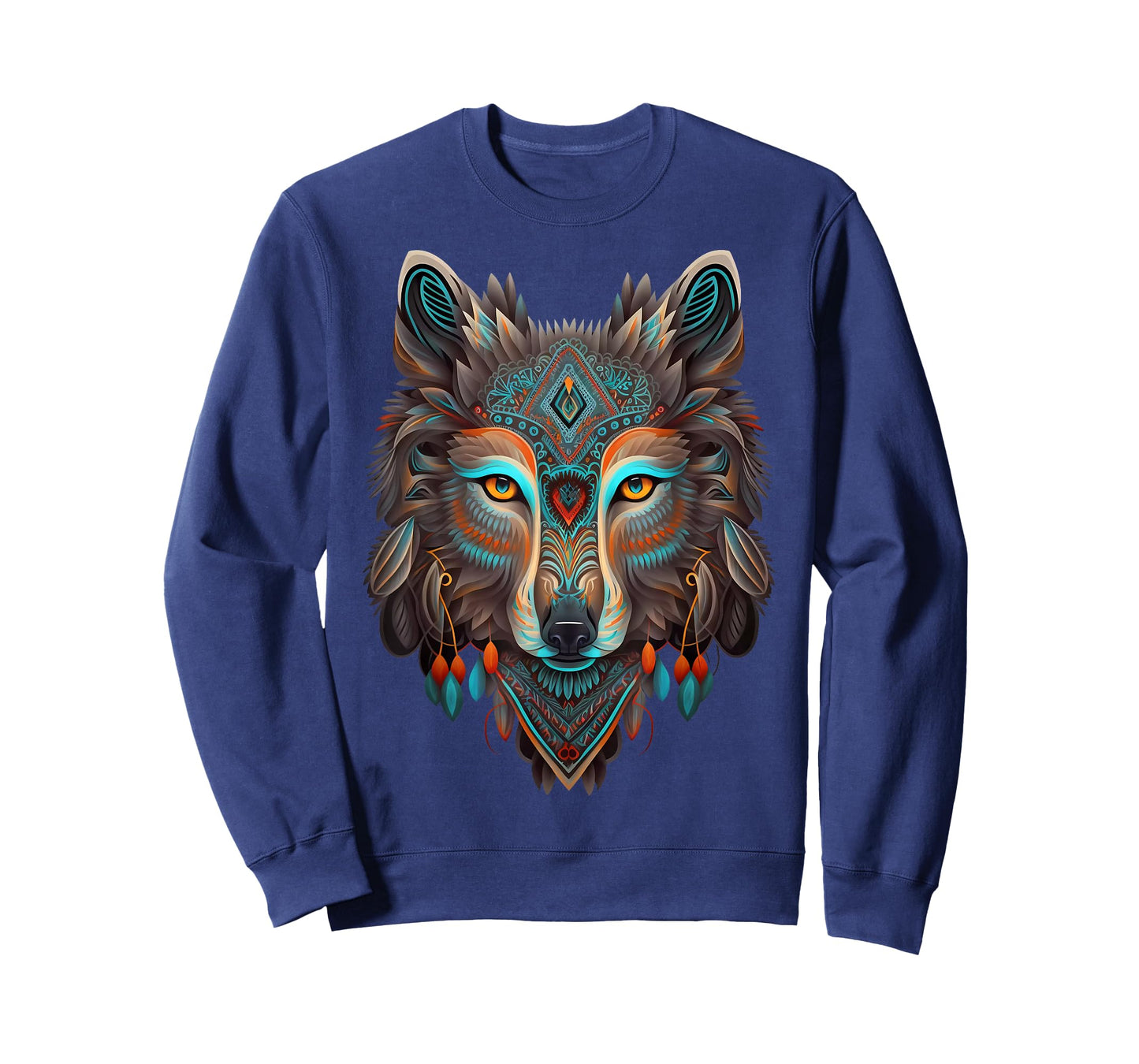 Azteca Wolf Traditional Mexican Art Ancient Aztec Mexico T-Shirt