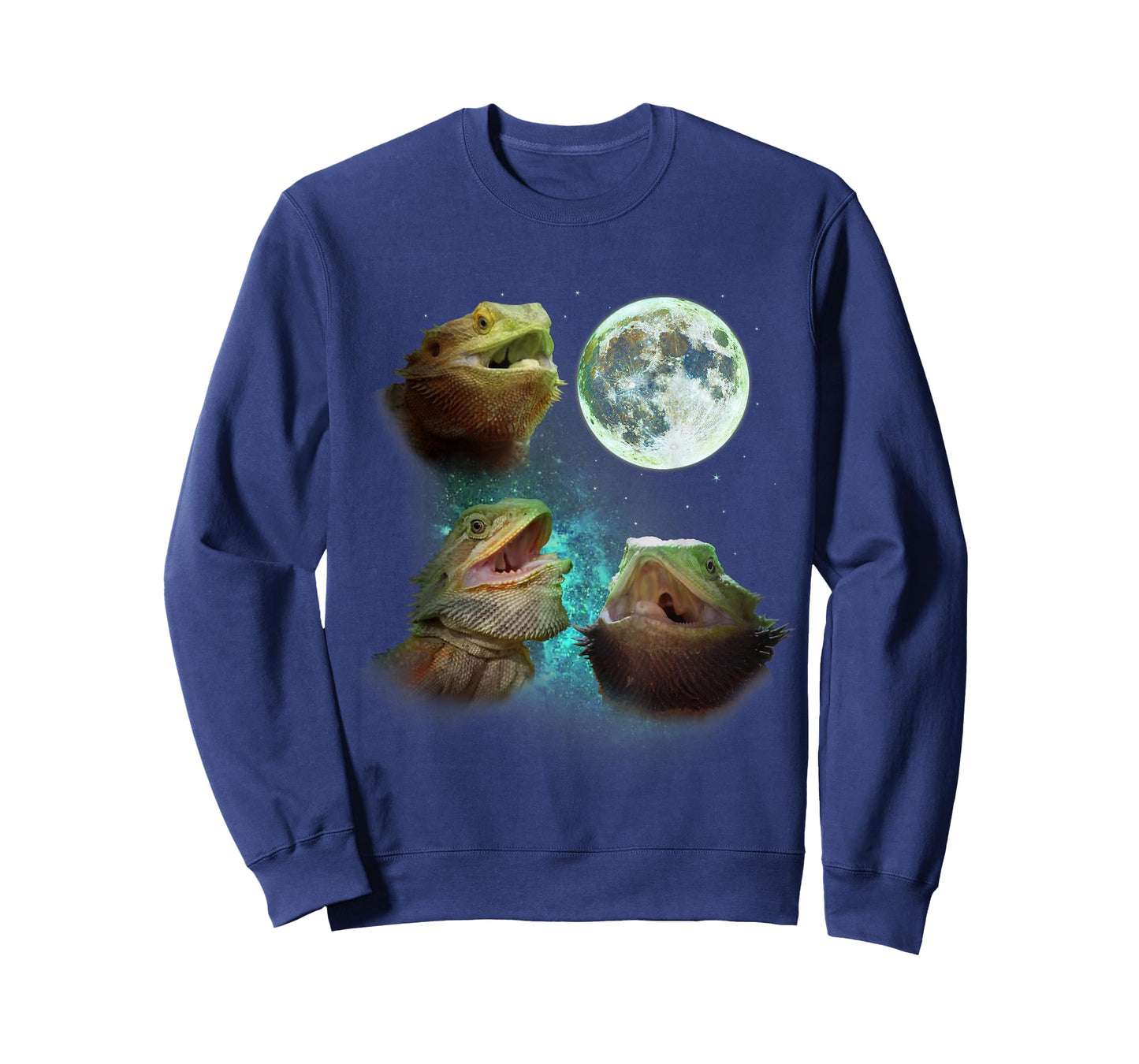 Three Bearded Dragons Howl At Moon 3 Wolfs - Wolves Parody T-Shirt