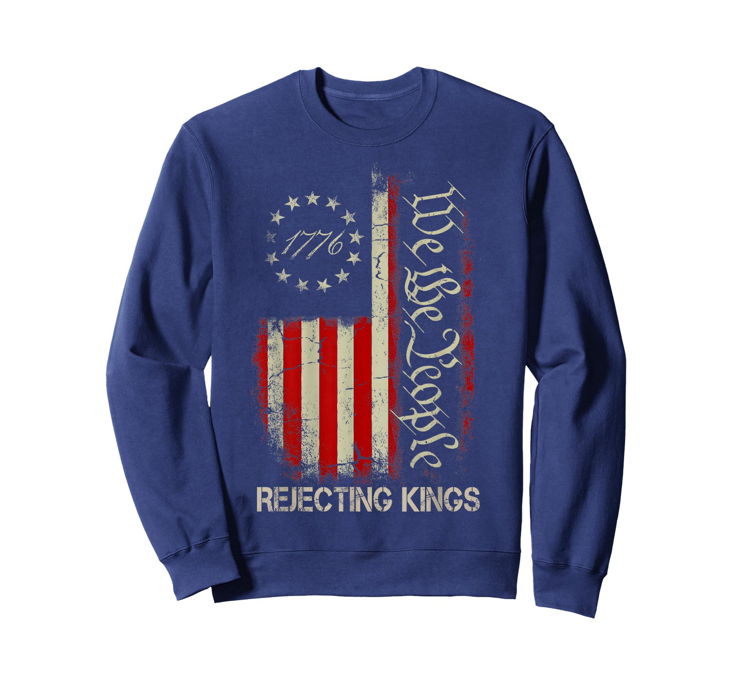Rejecting Kings Since 1776 American Flag USA 4th of July T-Shirt