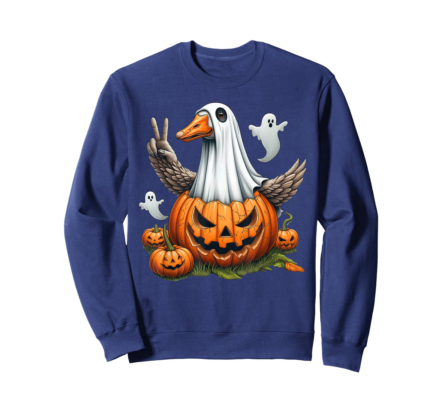 Funny Goose Boo Halloween Ghost Womens Mens Kids T-Shirt