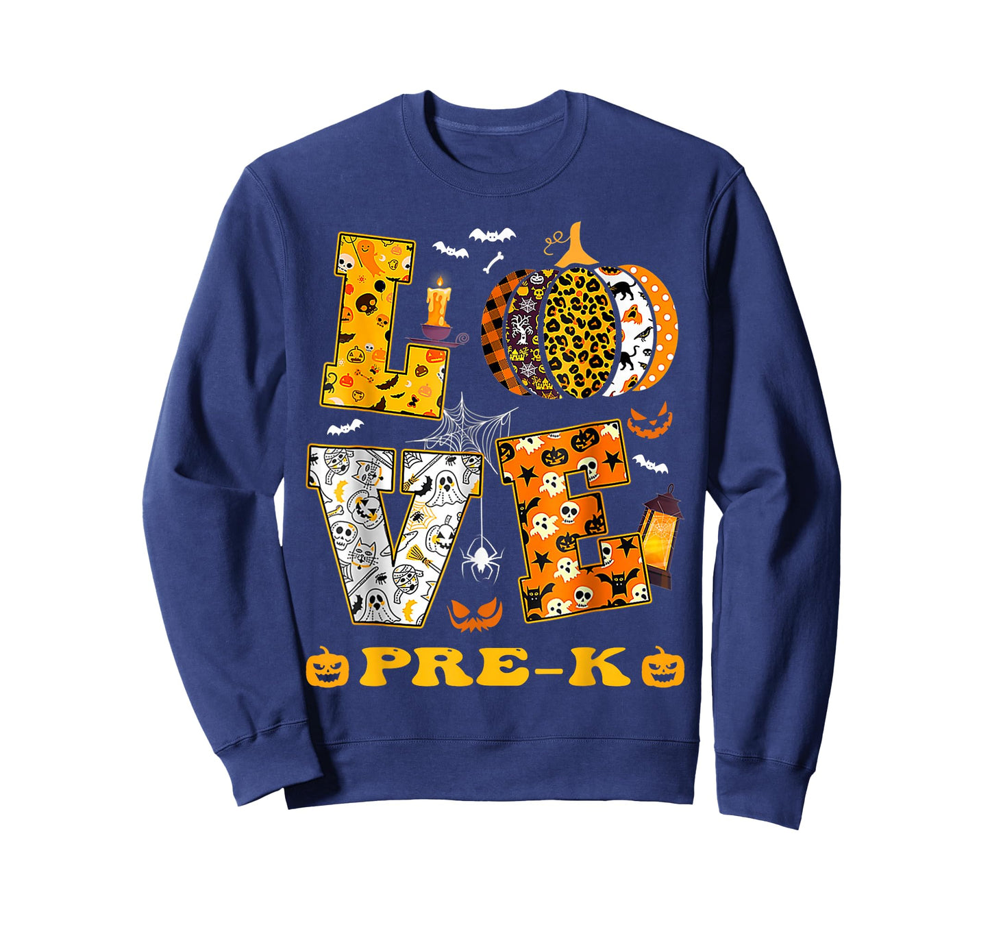 LOVE Pre-K Pumpkin Teacher Student Halloween Costume T-Shirt