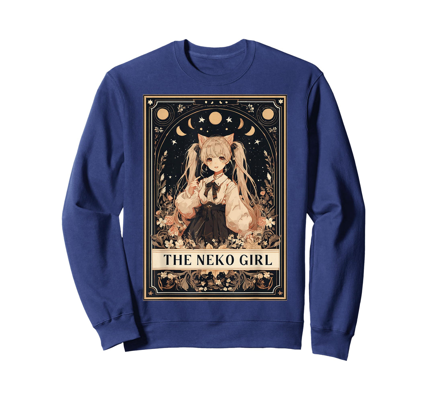 The Neko Girl Anime Manga Japanese Cat Girl Tarot Card T-Shirt