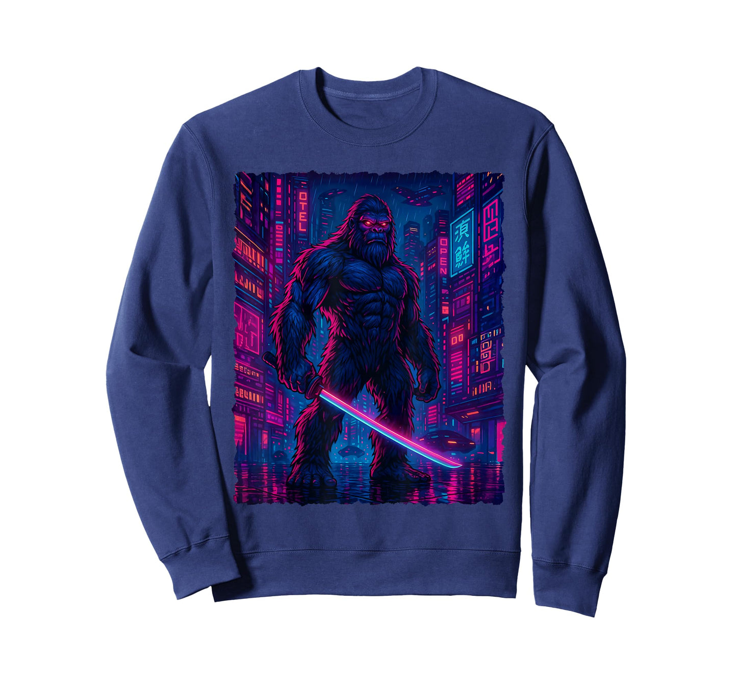 Cyberpunk Bigfoot - Sasquatch Yeti Cryptids T-Shirt