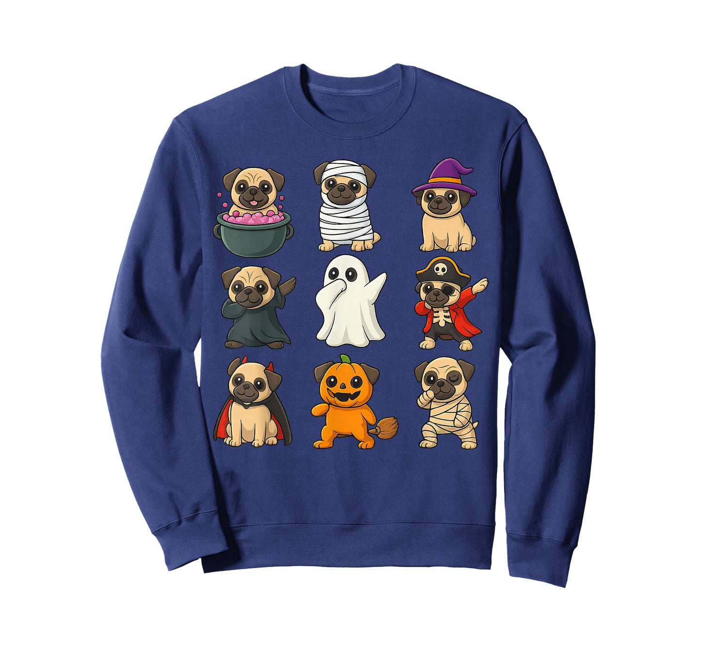Funny Pug Breed Pet Halloween Pumpkins Halloween Dog T-Shirt