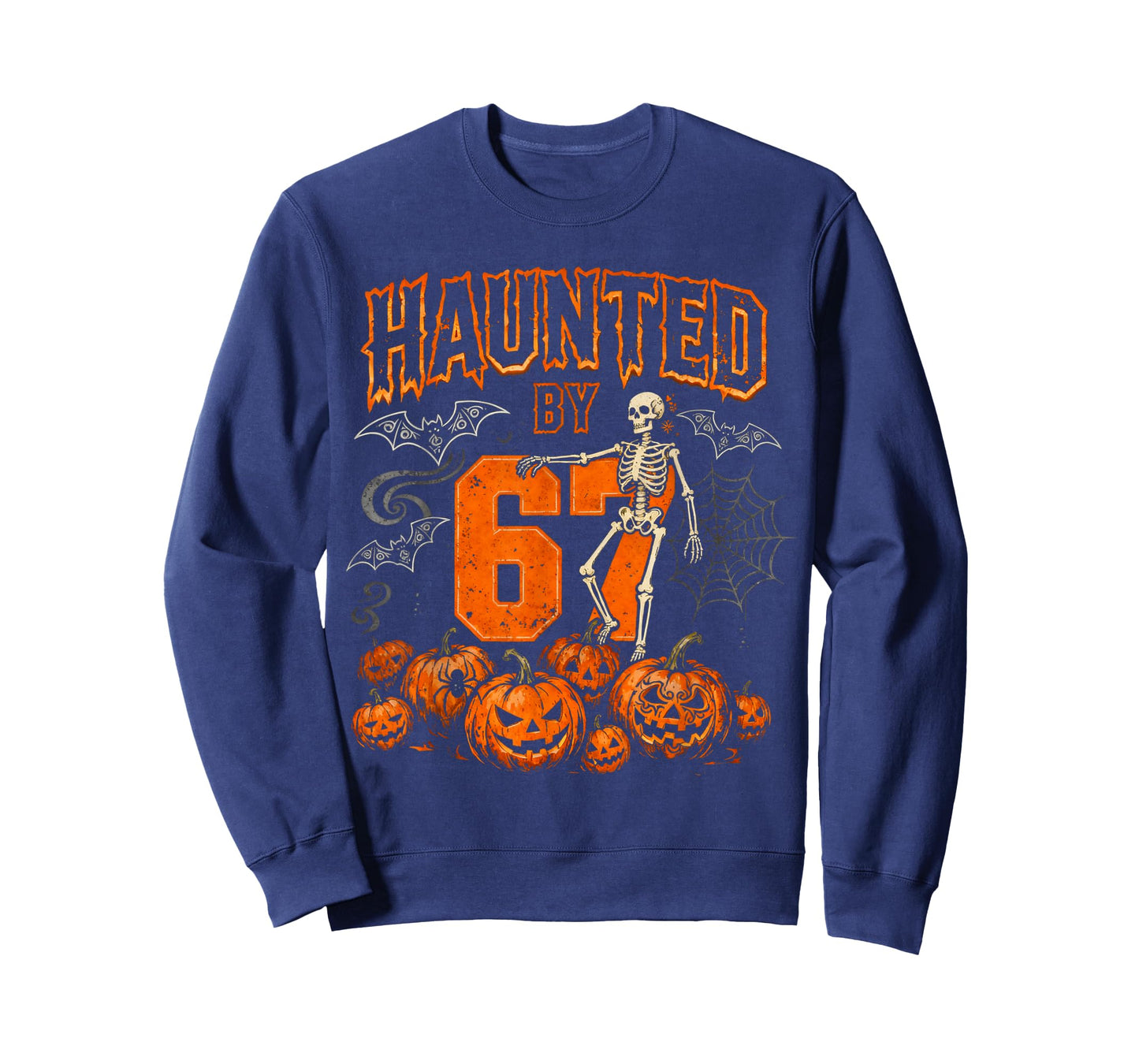 Halloween Skeleton Haunted by 67 Funny Halloween Six Seven T-Shirt