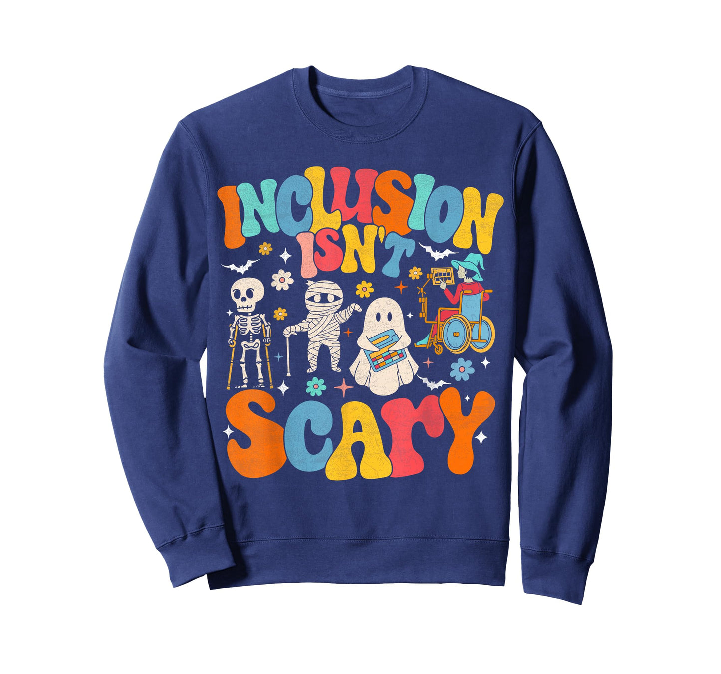 Inclusion Isn't Scary Ghost Mummy Halloween SLP Sped Teacher T-Shirt