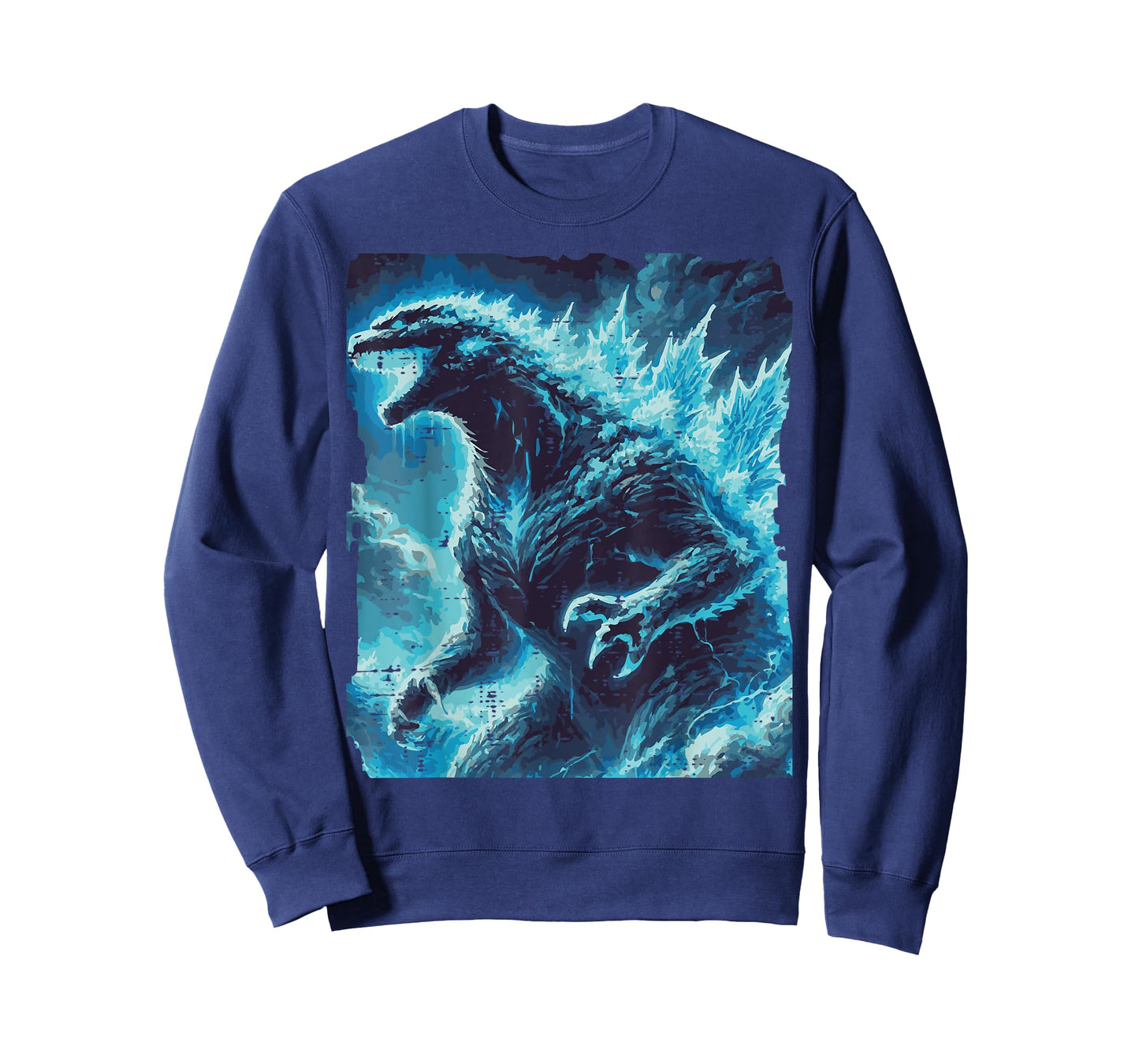 Japanese Blue Kaiju Monster Art Men Boys Kids Youth Teens T-Shirt