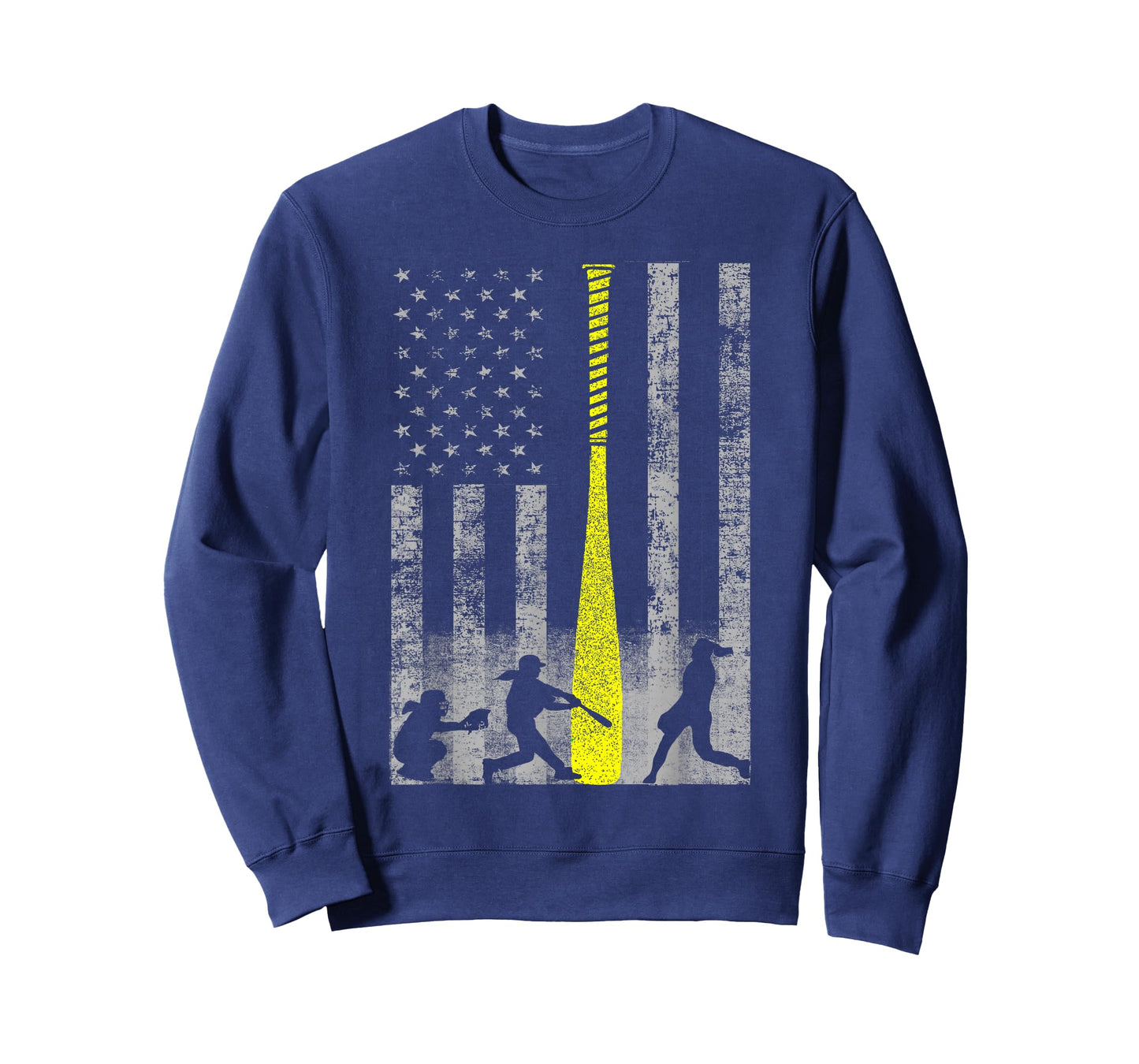 Yellow Softball Flag Shirt - Yellow Bat Flag T-Shirt T-Shirt