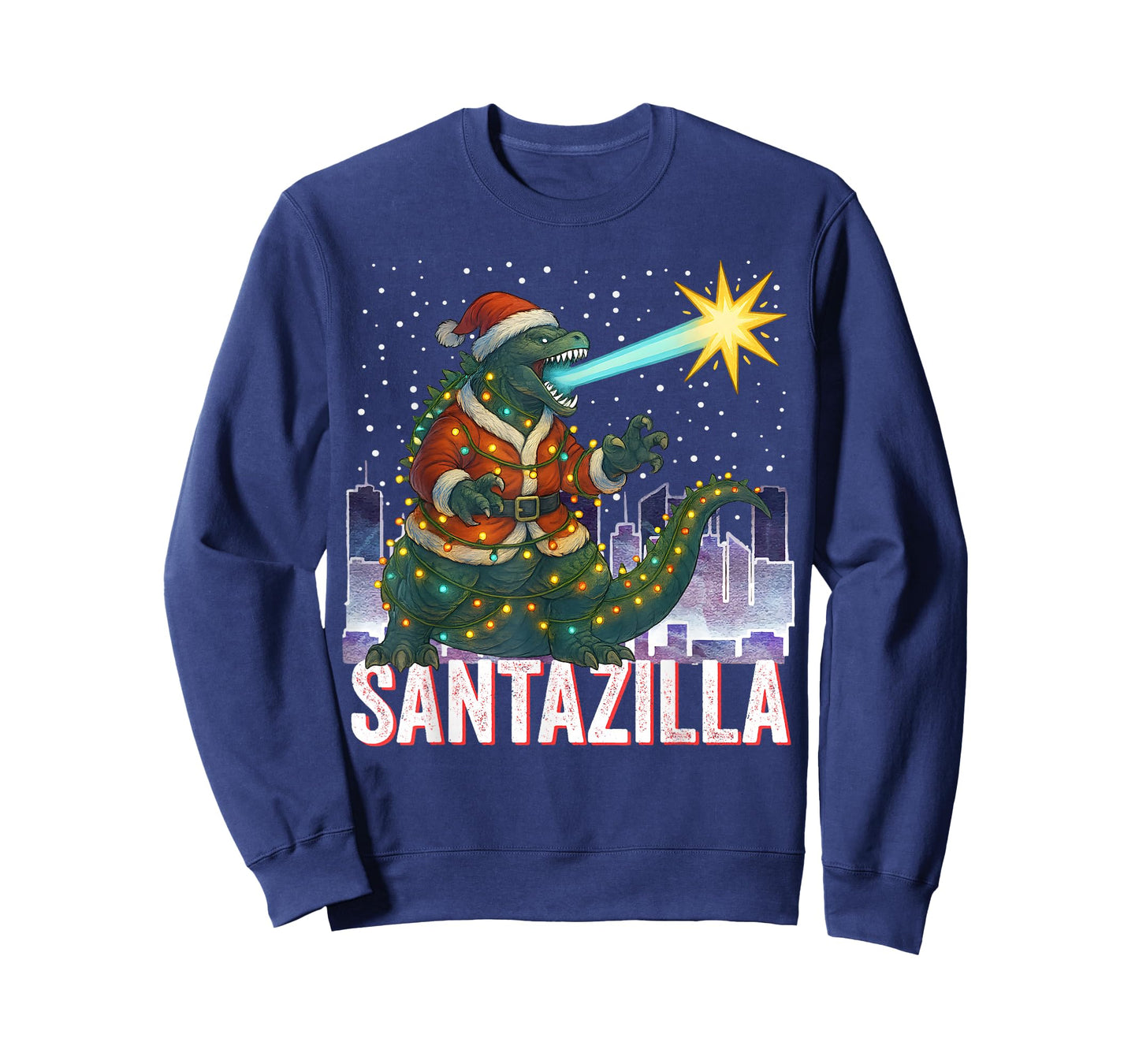 Kaiju Christmas Santazilla Japanese Monster Dinosaur Boy T-Shirt