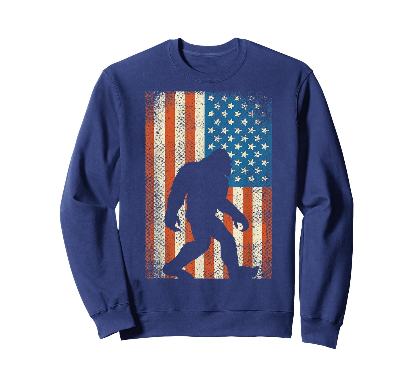 Bigfoot Sasquatch I Believe T-Shirt Patriot American Flag USA T-Shirt