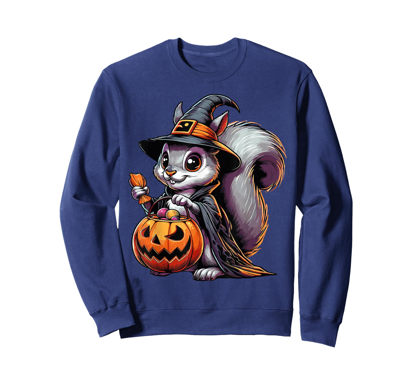 Squirrel Witch Scary Halloween Ghost Spooky Pumpkin Candy T-Shirt