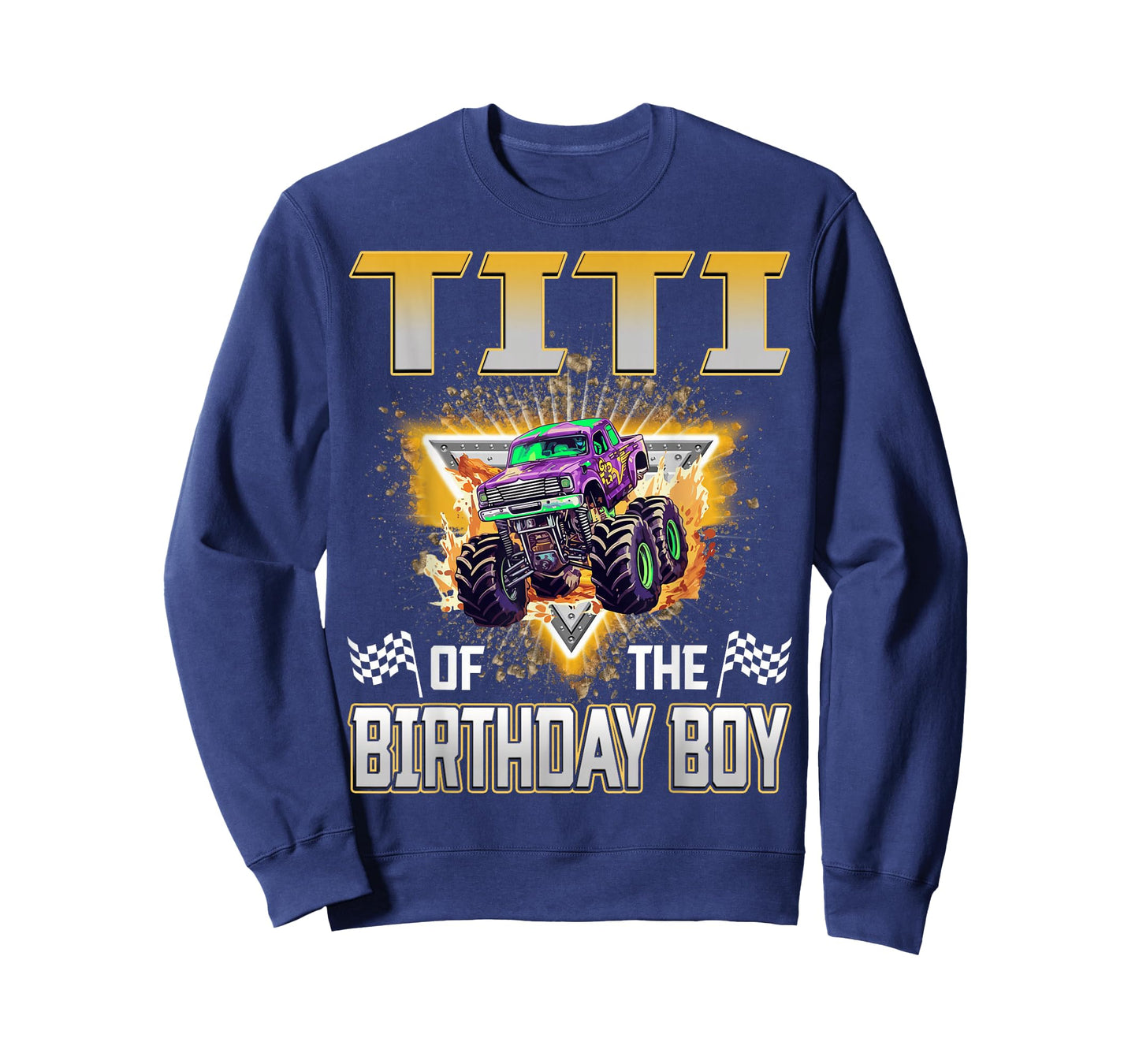 Titi of The Birthday Boy Monster Truck Birthday Family T-Shirt