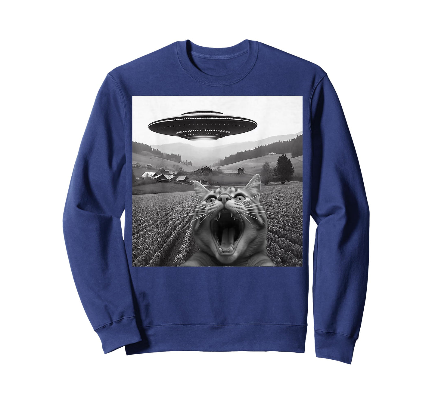Cat Selfie with Alien Funny Cat for Men Women Kid T-Shirt
