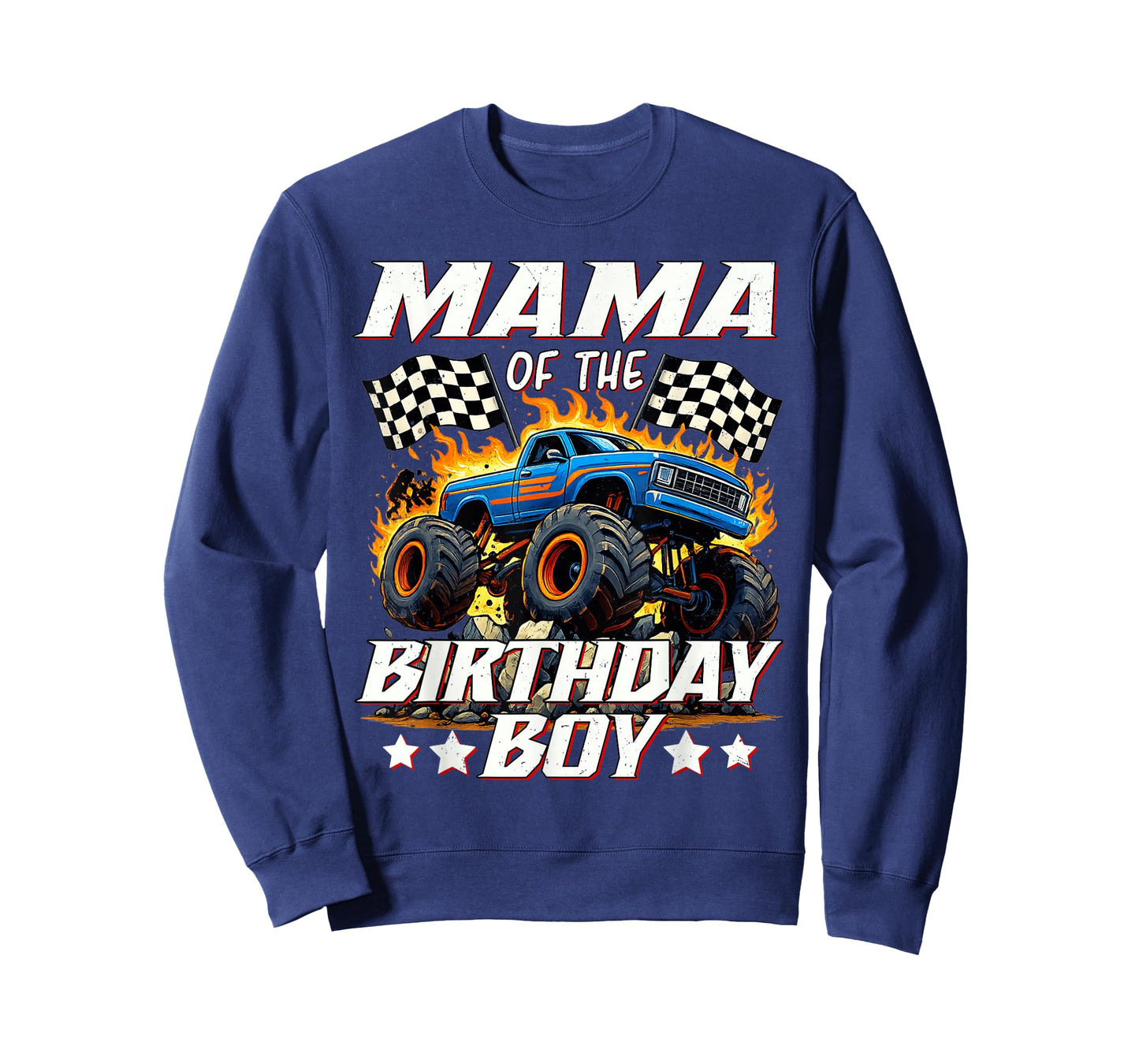 Mama of The Birthday Boy Funny Monster Truck T-Shirt