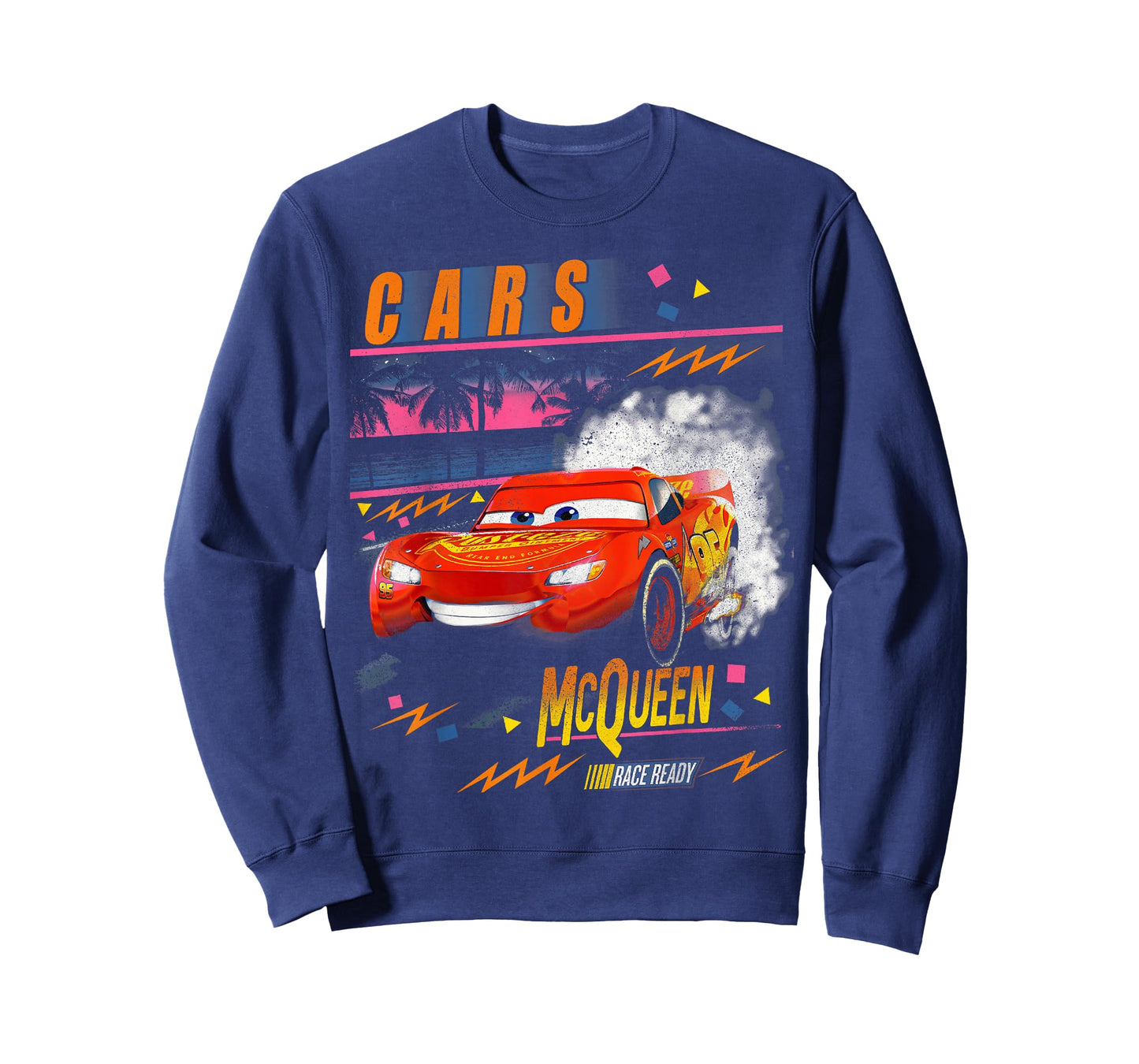 Disney Pixar Cars Lightning McQueen Palm Tree Sunset T-Shirt