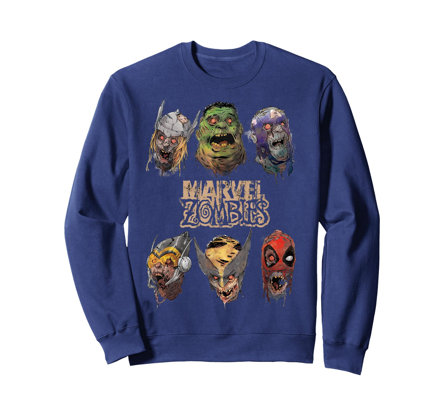 Marvel Zombies Group Shot Zombie Heads T-Shirt