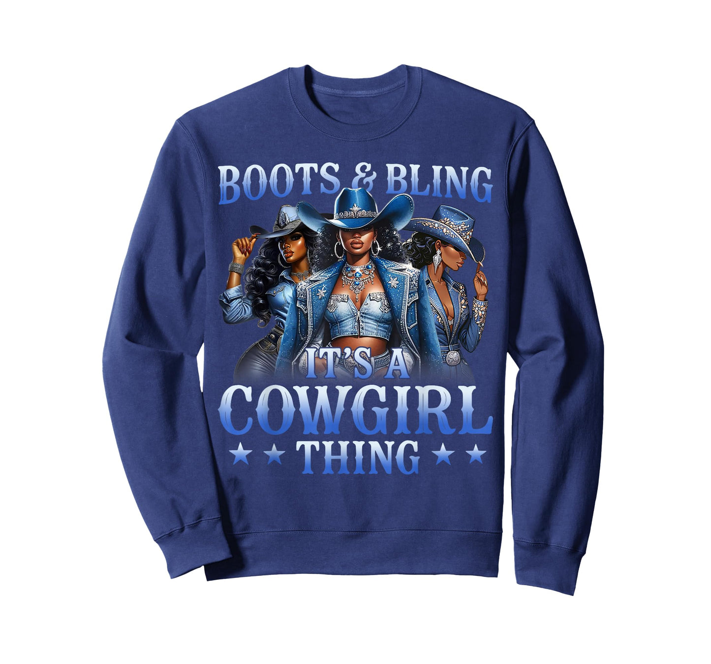 Boots & Bling its a Cowgirl Thing Black Cowgirl Melanin T-Shirt