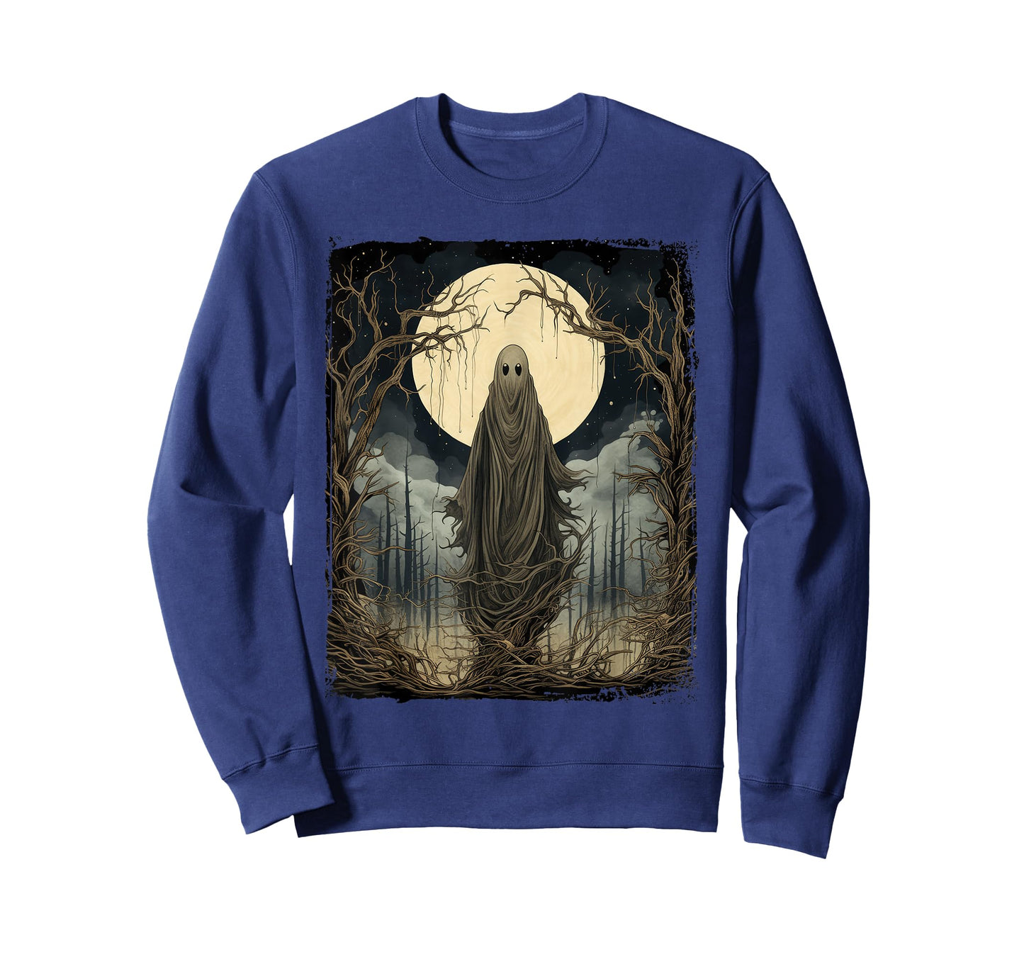 Vintage Art Men Women Retro Scary Gothic Halloween Ghost T-Shirt