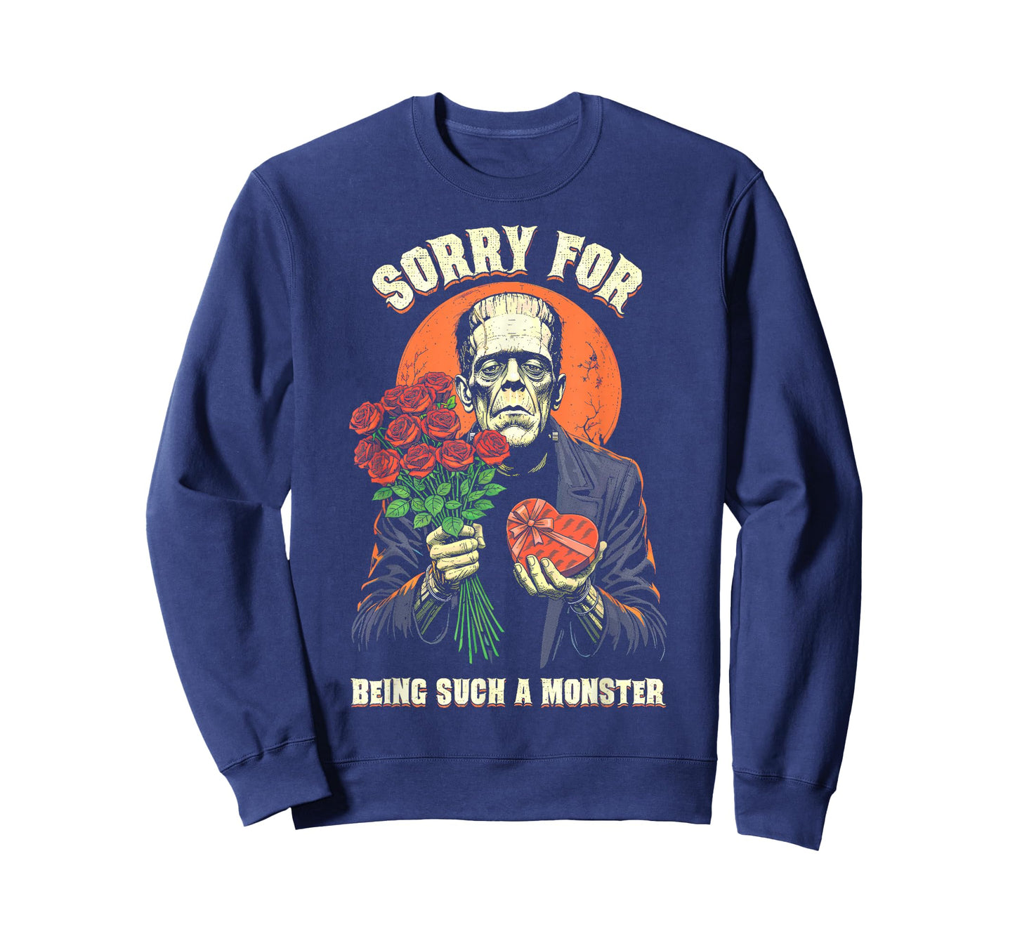 Funny Frankenstein Sorry Monster Roses Chocolate Halloween T-Shirt