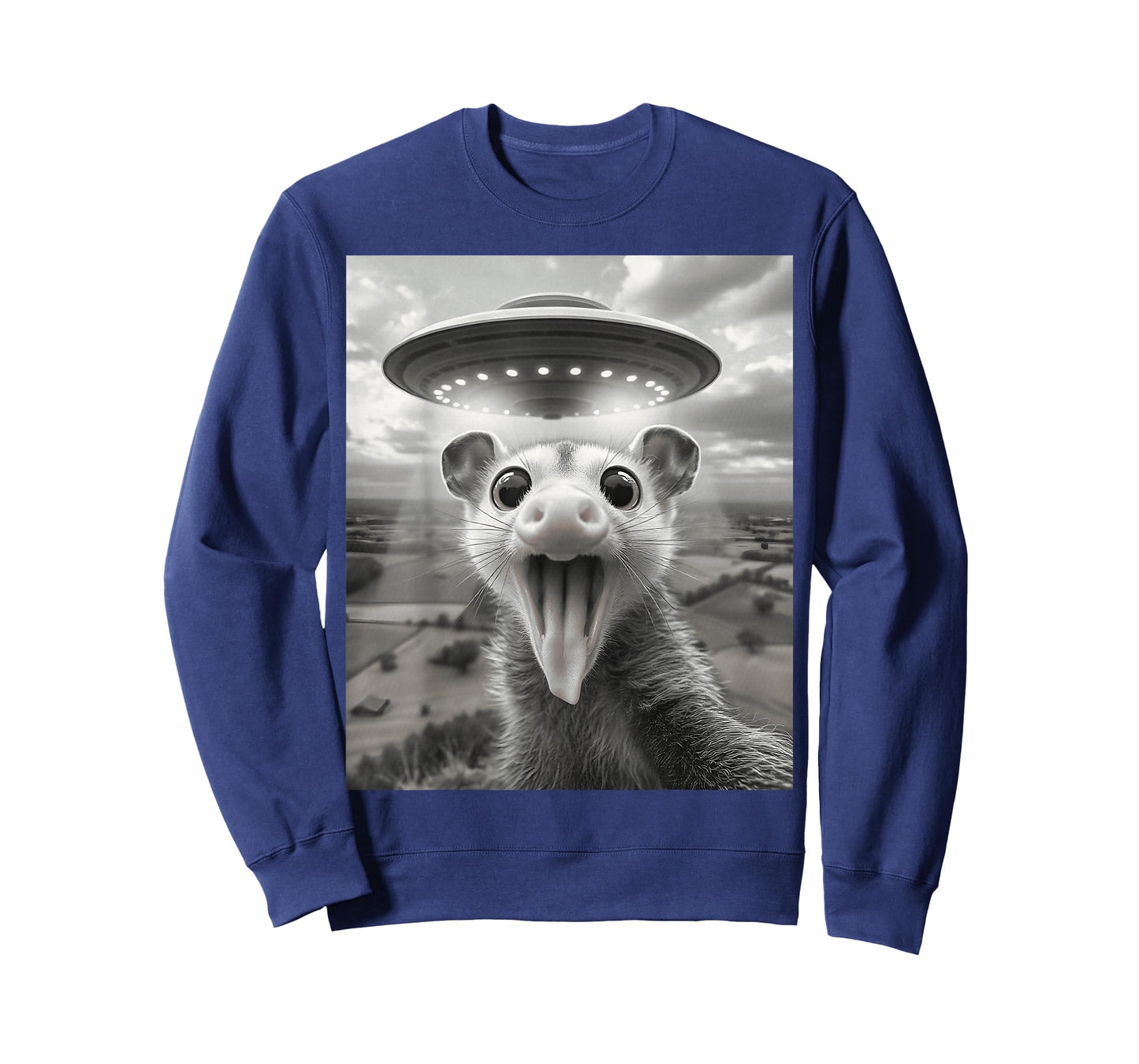 Opossum Selfie Alien UFO Possum T-Shirt
