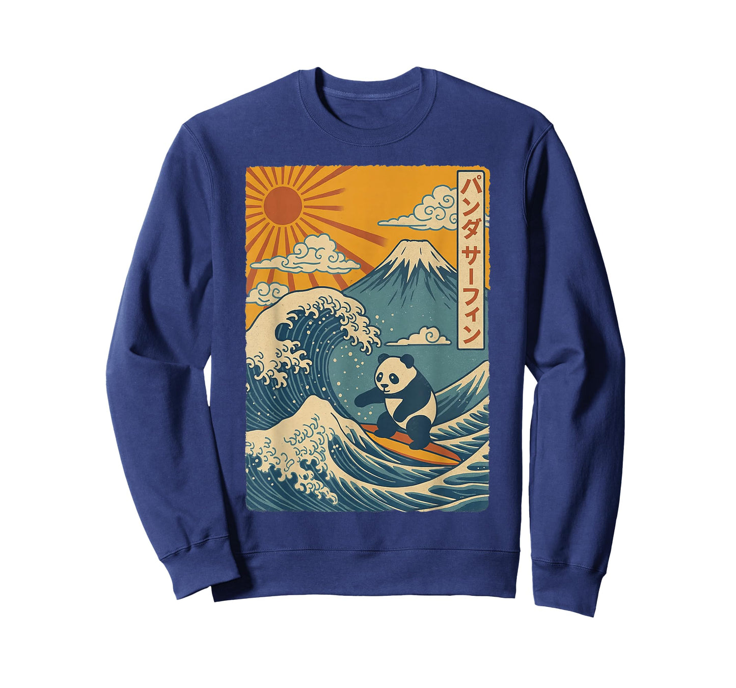 Panda Surfing Japanese T-Shirt