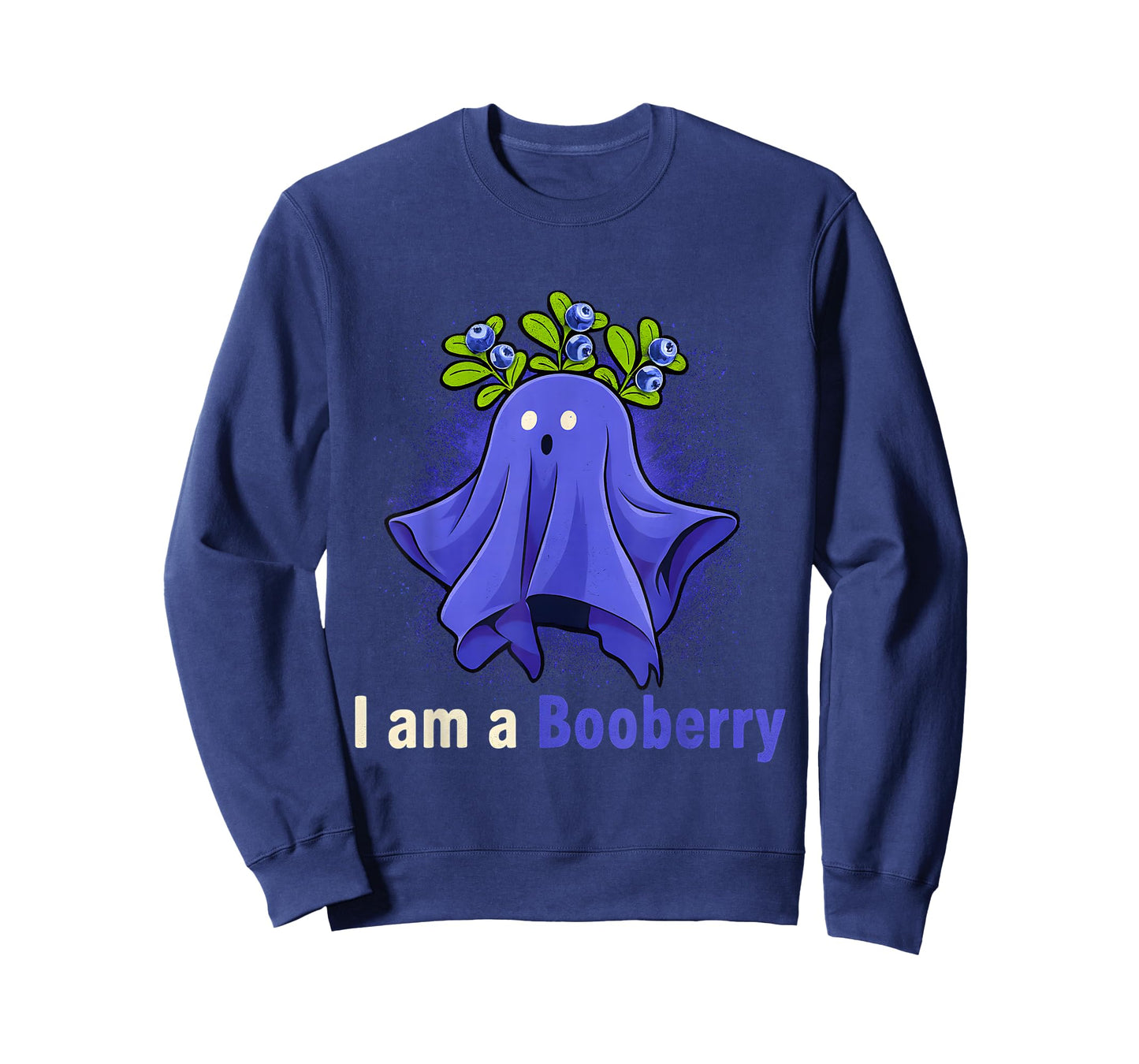 I Am a Booberry Funny Ghost Blueberry Halloween Pun T-Shirt