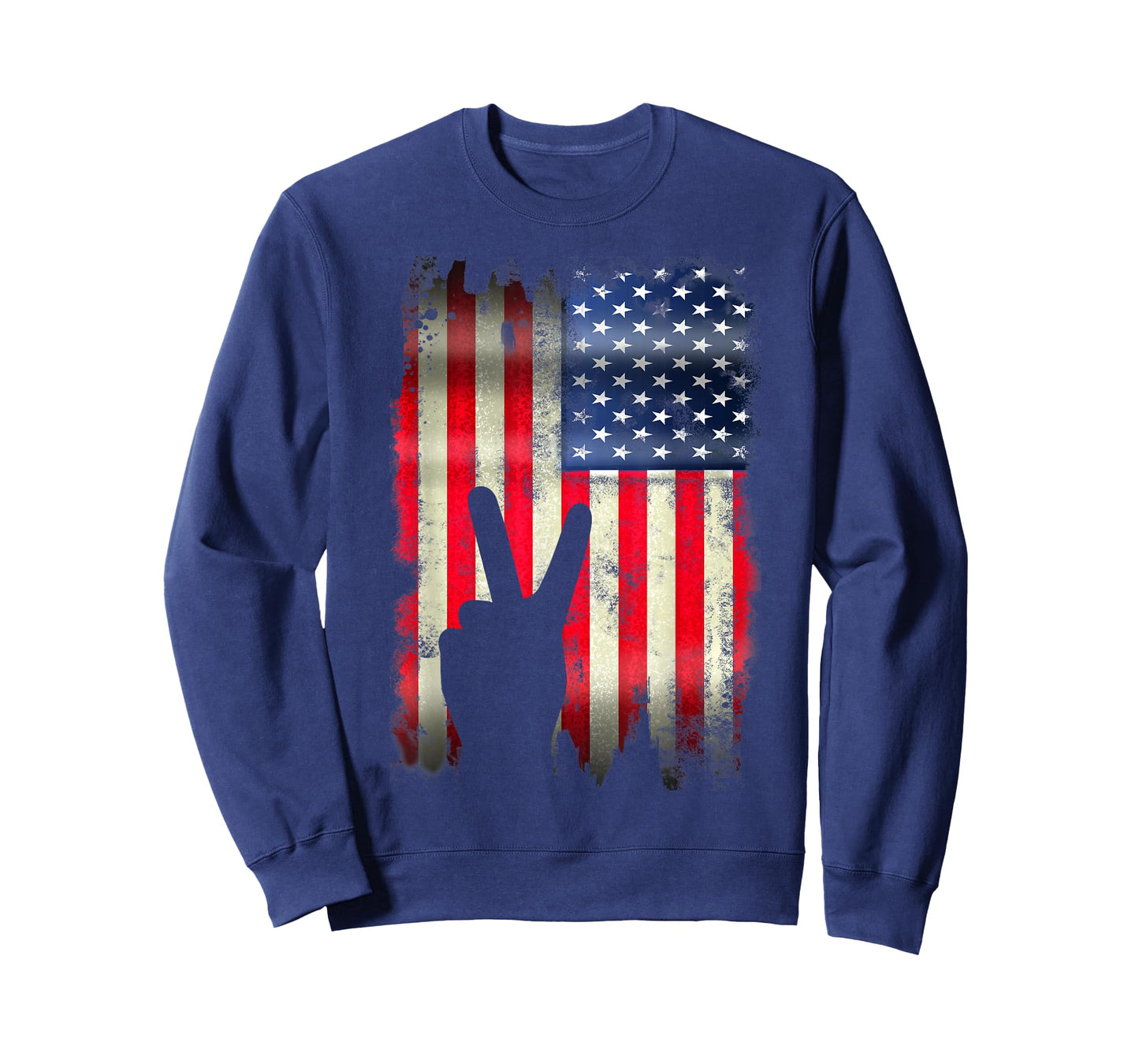 USA American Flag 4th of July Peace Sign Patriotic Gift T-Shirt for Women Kids Men