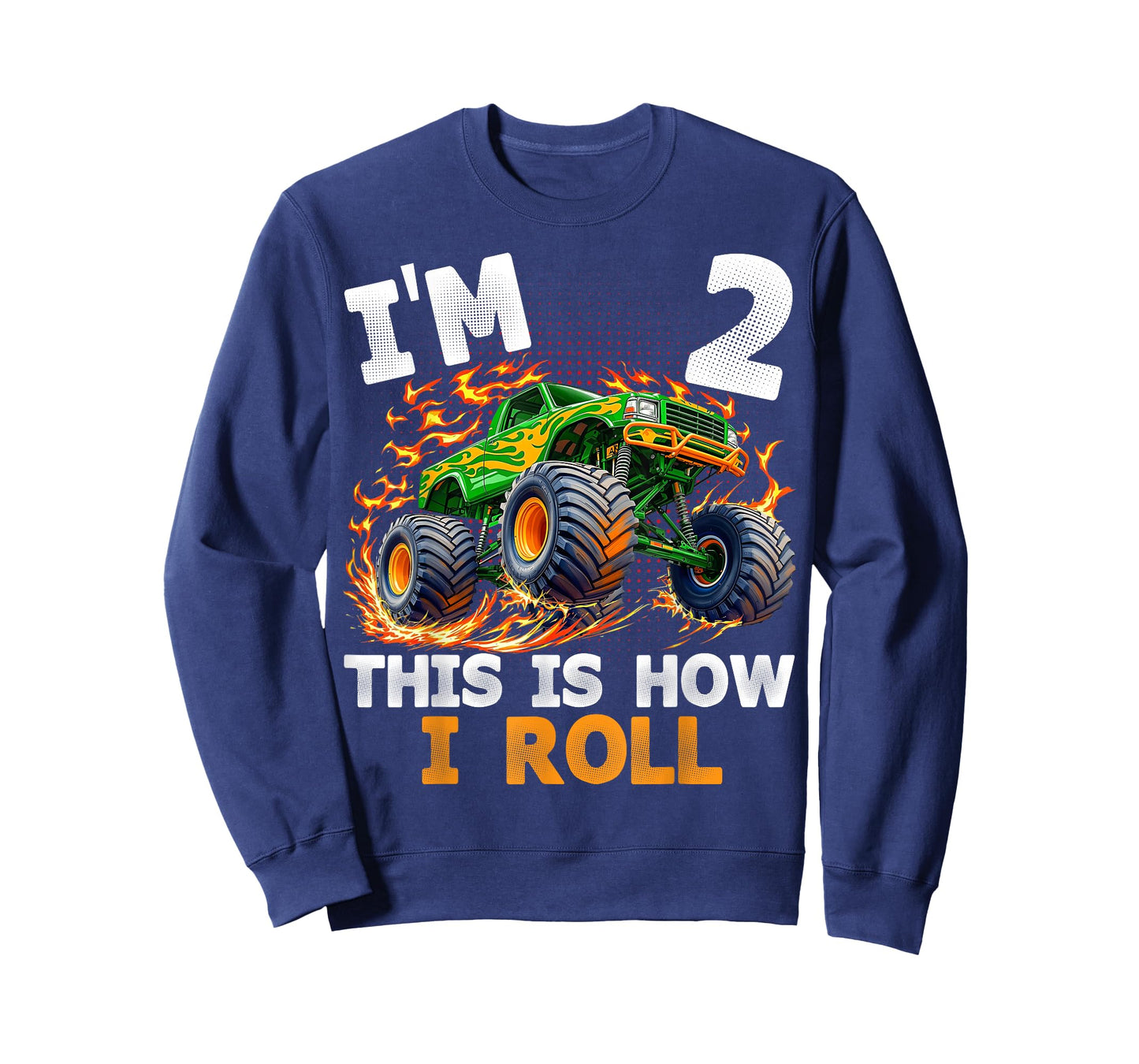 I'm 2 This is How I Roll Monster Truck 2nd Birthday Boys T-Shirt