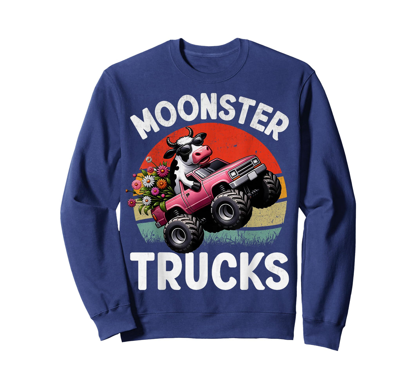 Funny Monster Truck Cow For Girls Women Monster Truck Party T-Shirt