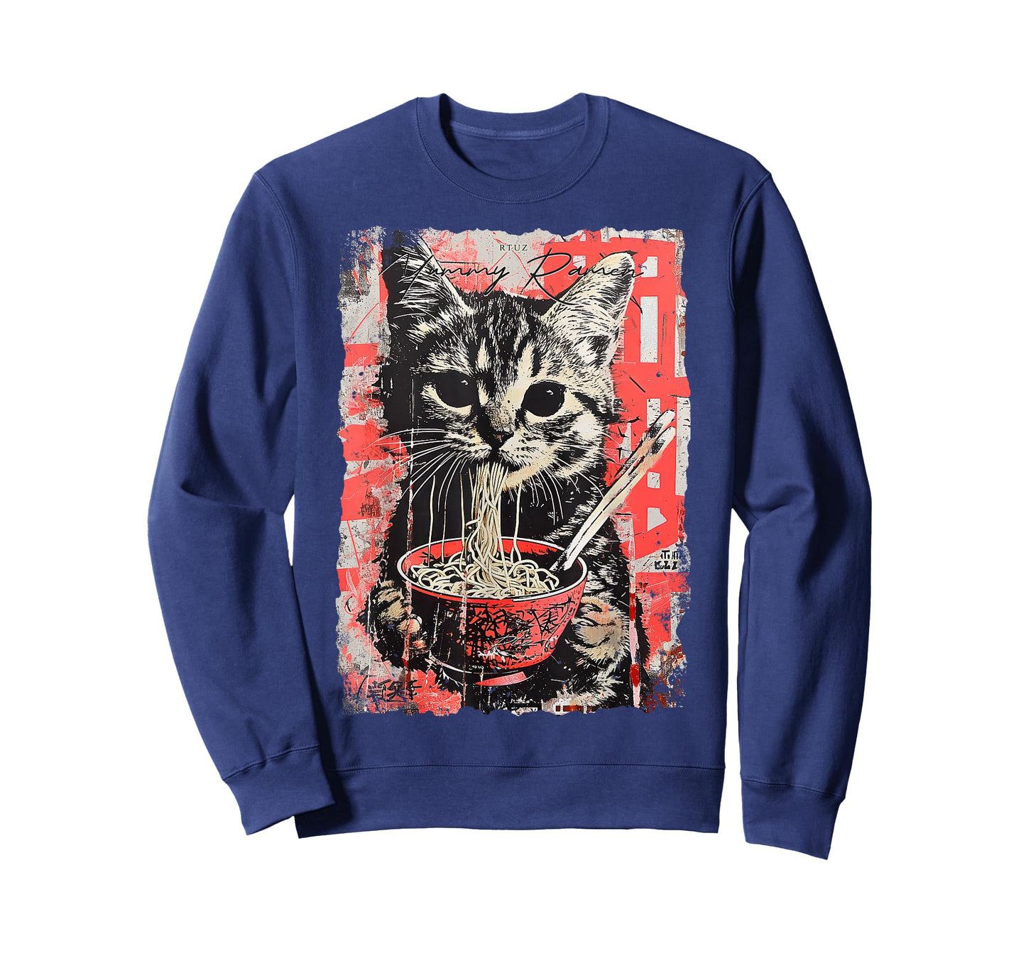 Ramen Noodles Cat Japan Y2K Kawaii Retro Cats Manga Anime T-Shirt