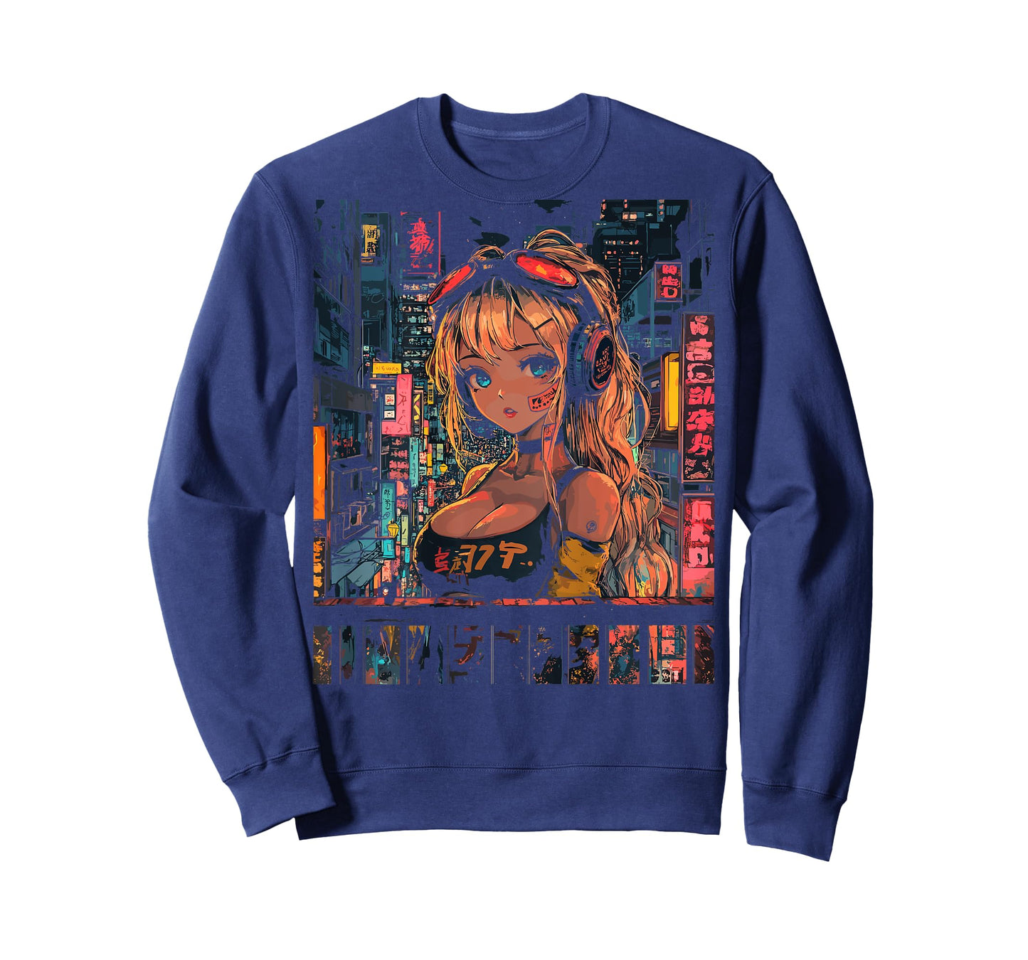 Anime Girl Japan Back Printed Graphic T-Shirt