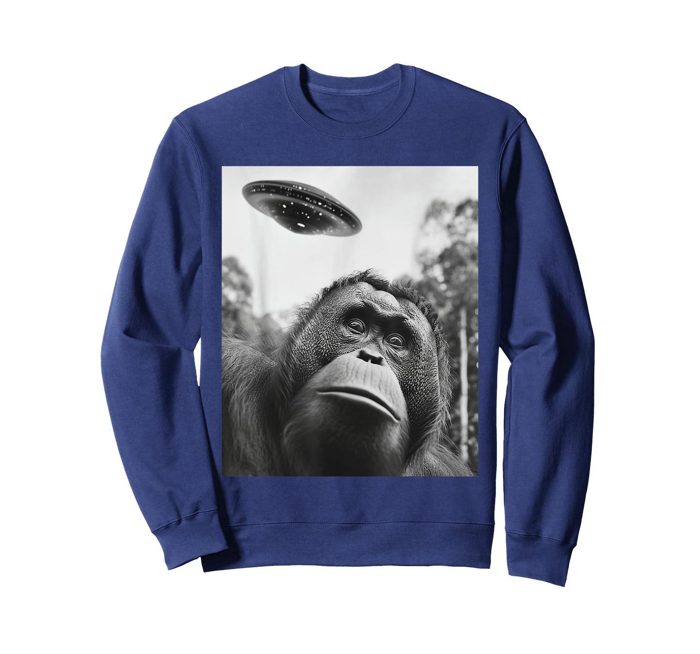 Selfie - Funny Alien Selfie Orangutan UFO T-Shirt